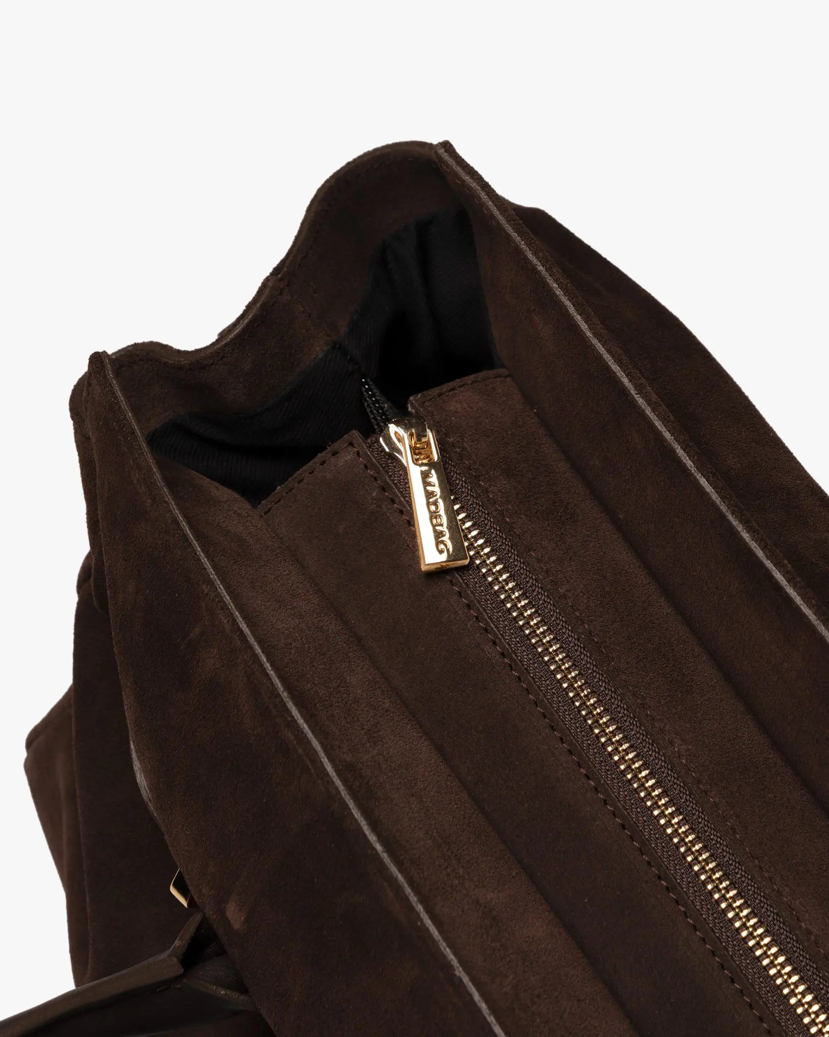 BELLUCCI in Pelle Suede Dark Chocolate - MADBAG® STORE OFFICIAL | Handcrafted Luxury Bags Made in Italy