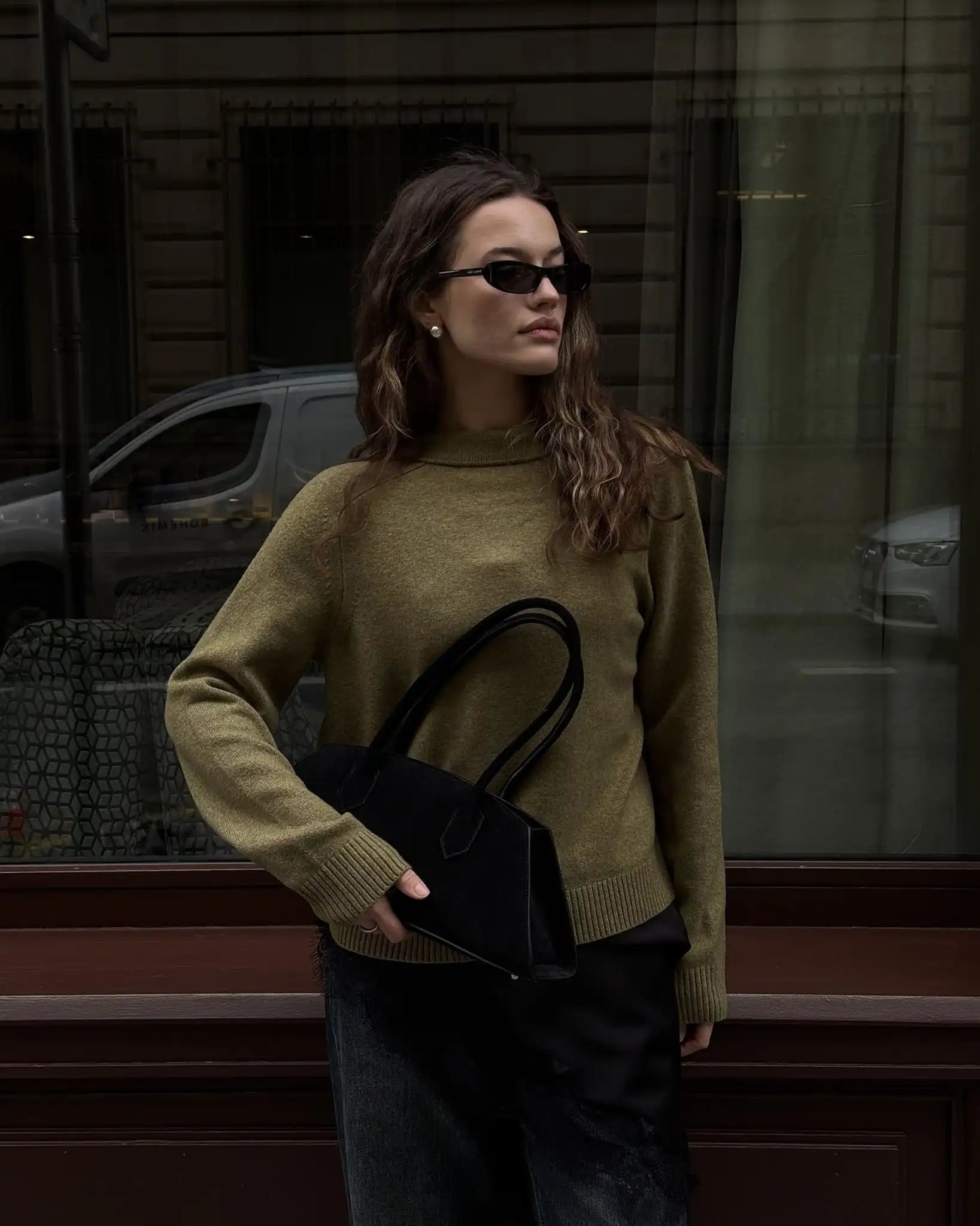 BASSOTTO in suede leather black