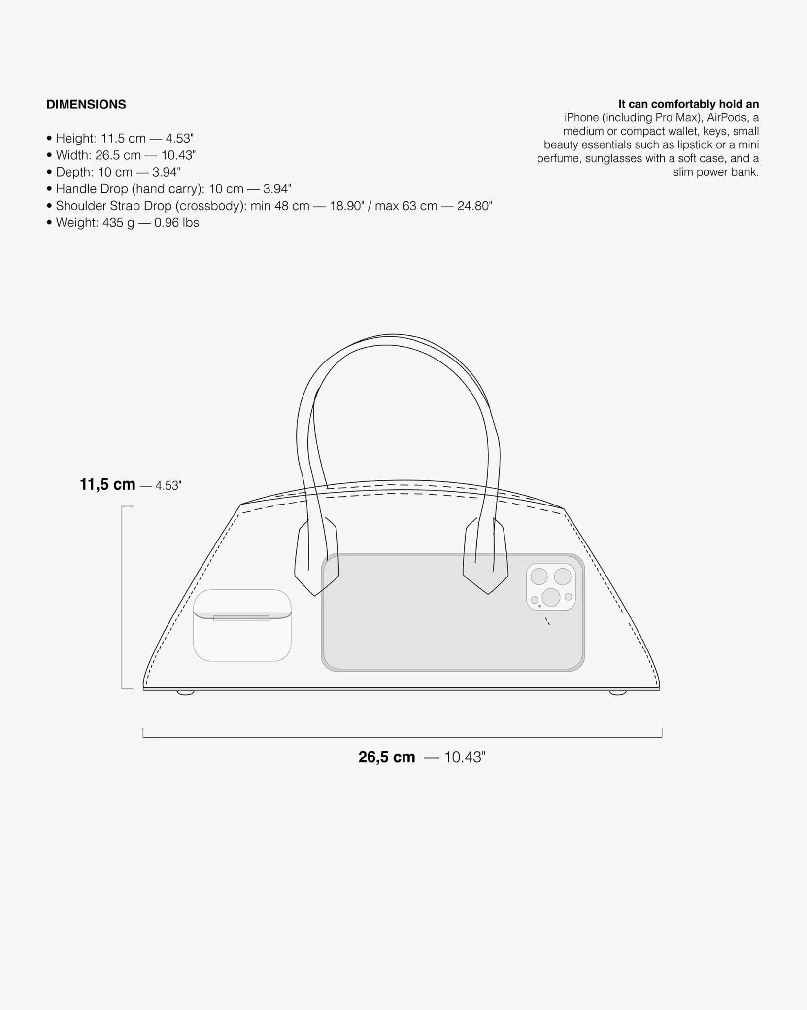 Small Bassotto in Pelle Blue Croc - misure-MADBAG STORE OFFICIAL