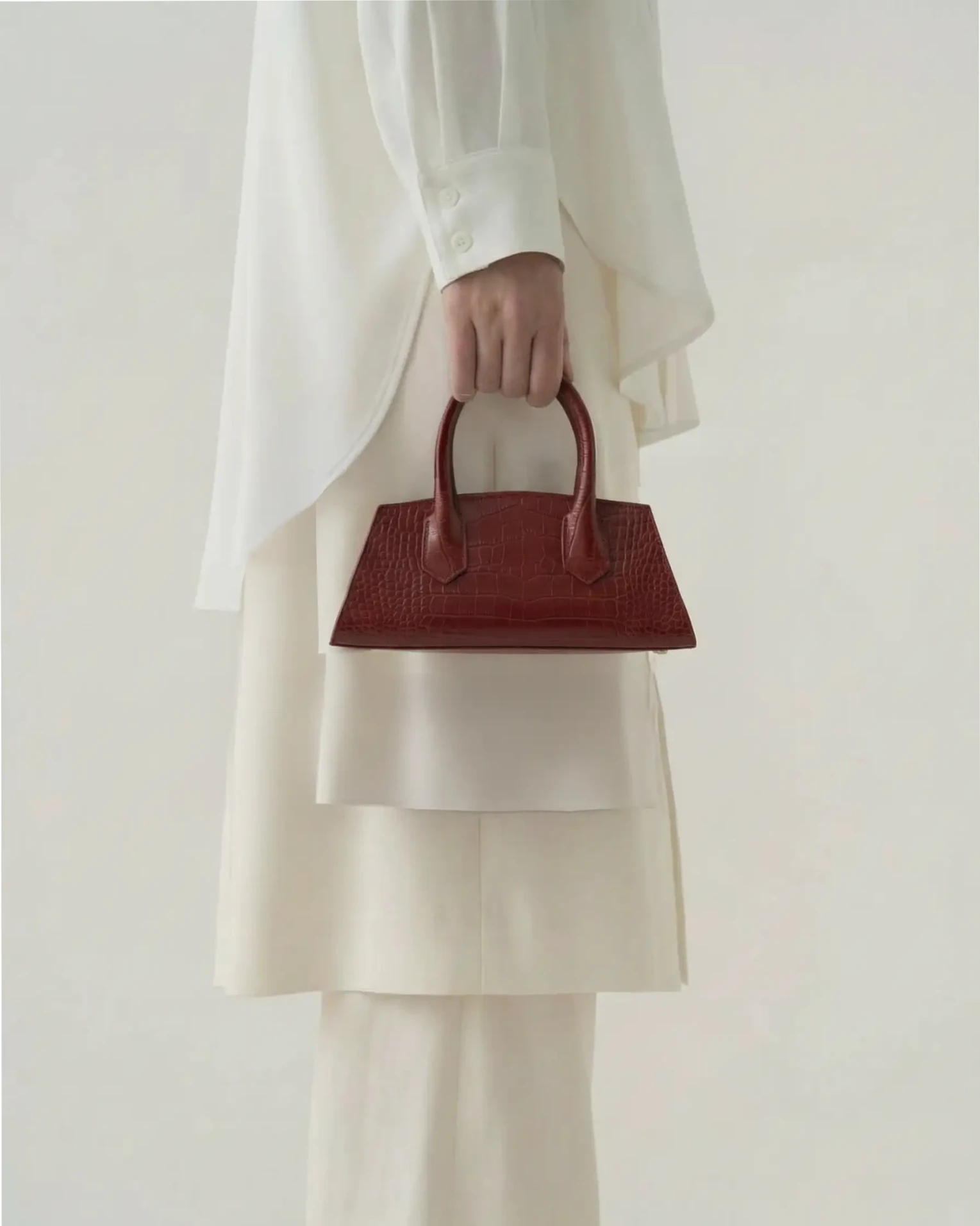 Small Bassotto in Pelle Red Croc