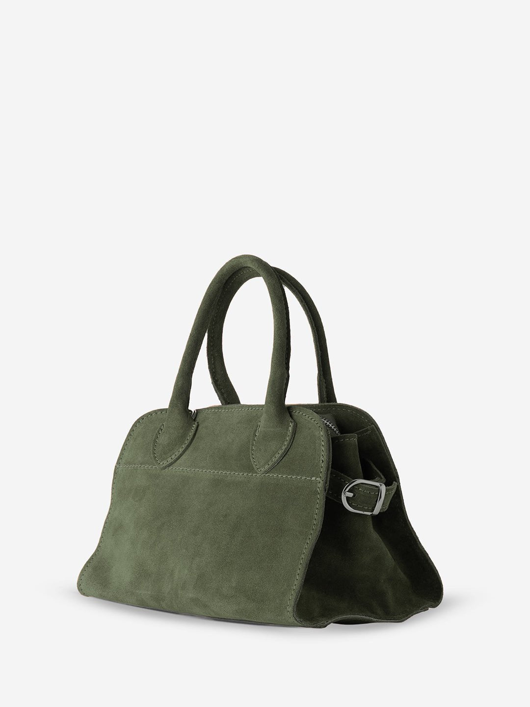 BABY MADAME in Suede Leather Olive Green