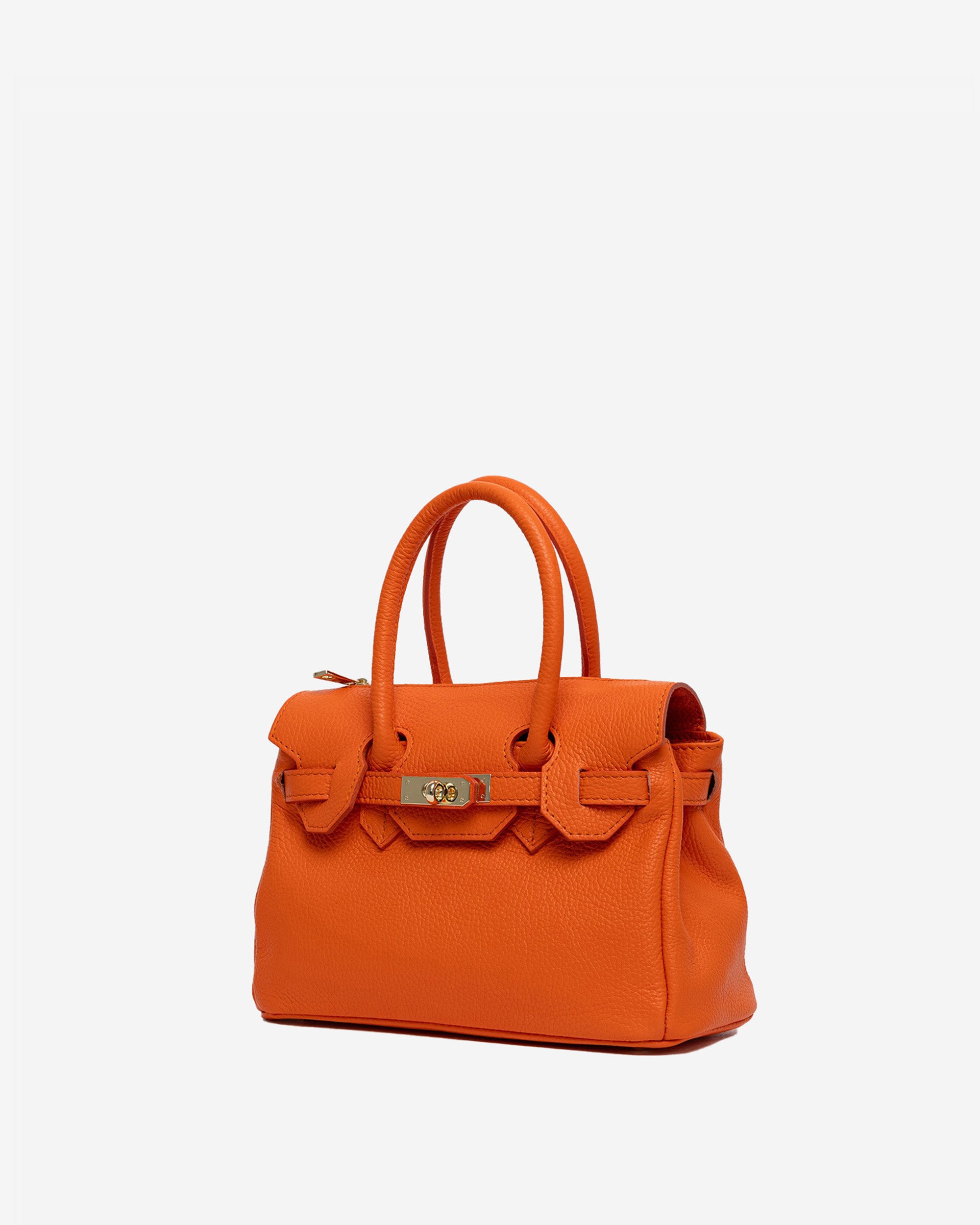 Small ROYALE in Leather Orange