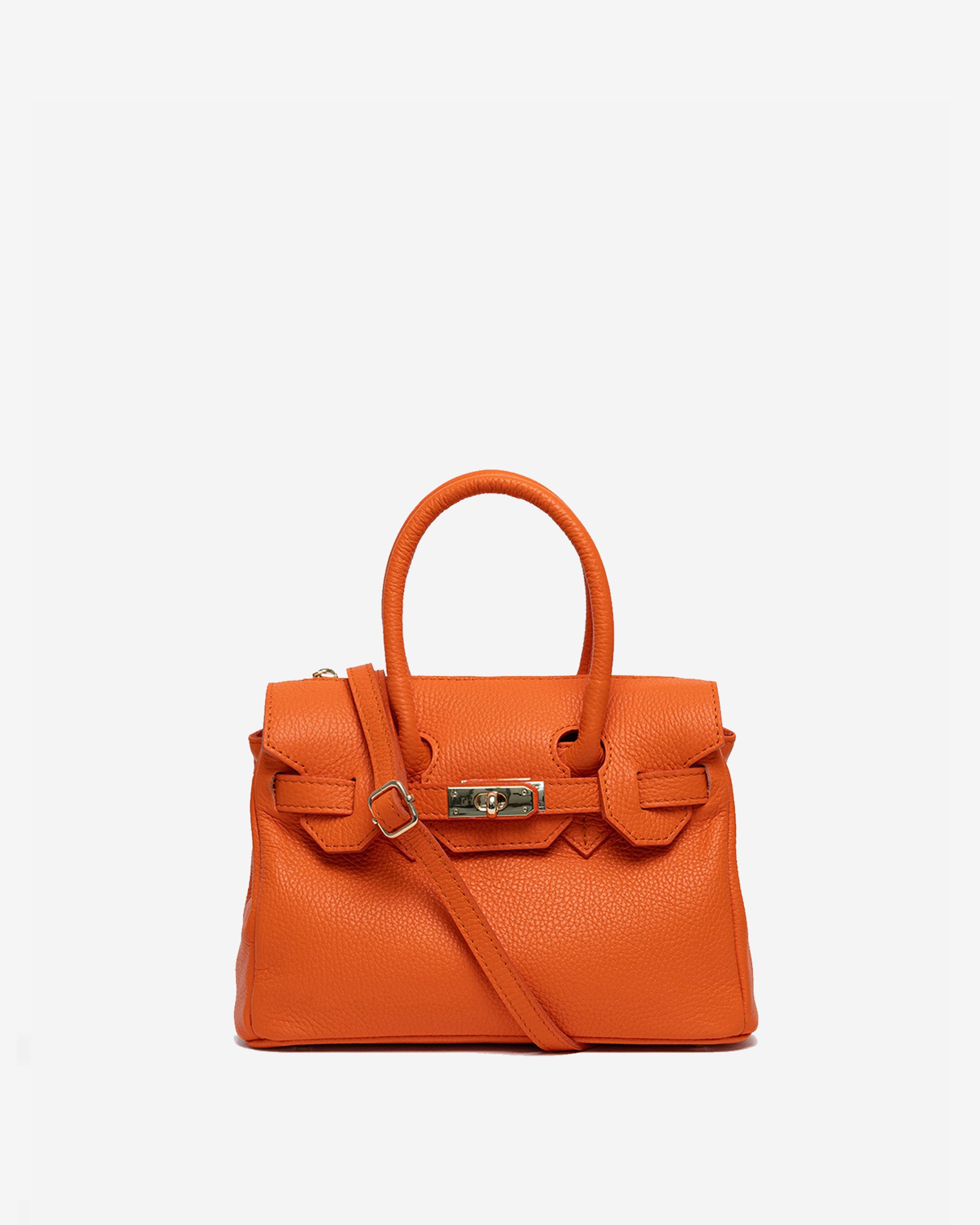 Small ROYALE in Leather Orange
