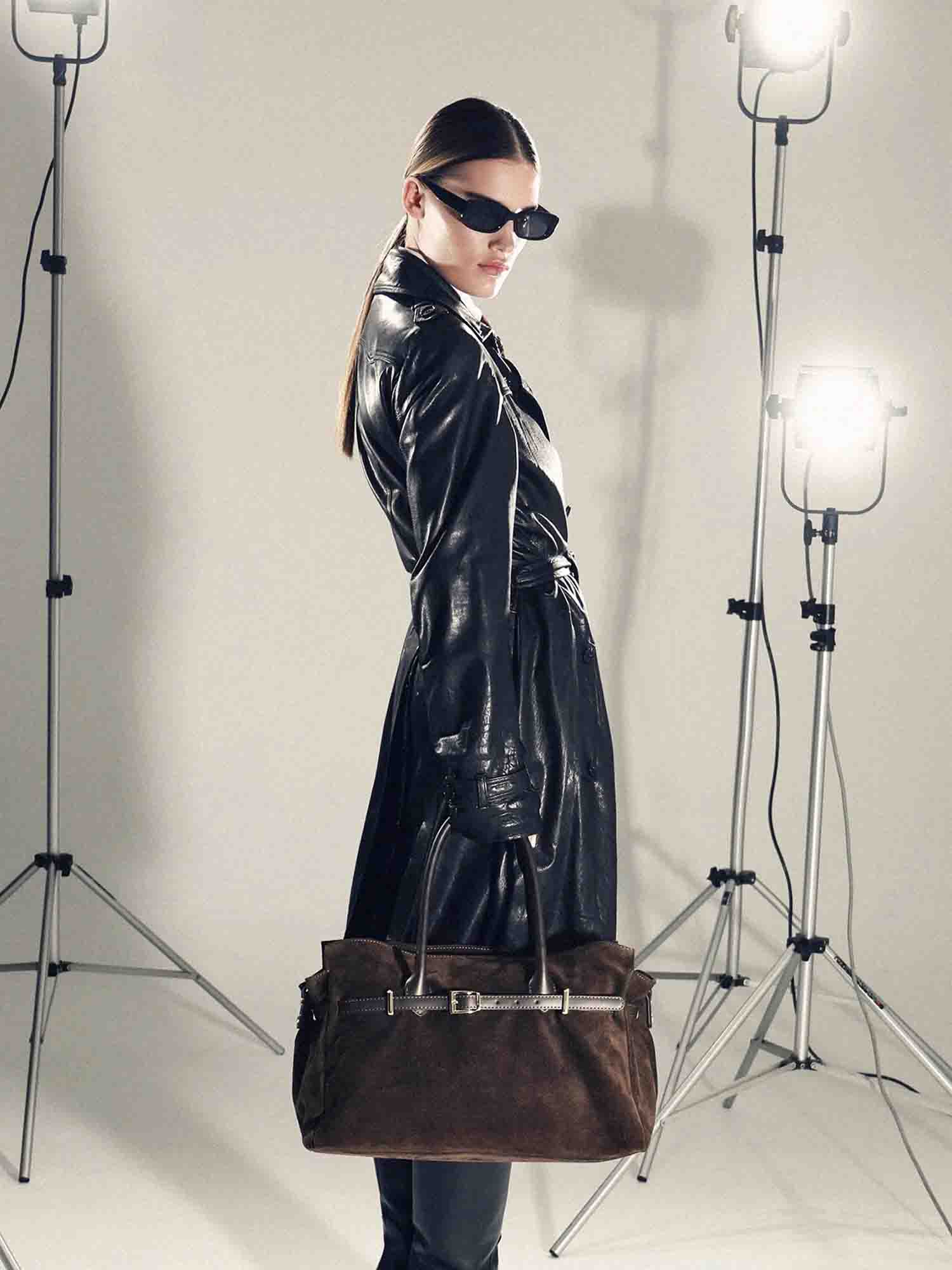 BELLUCCI LEATHER SUEDE DARK MOKA