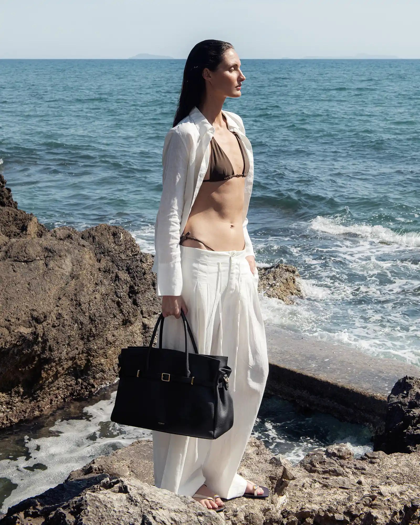 BELLUCCI Tote in pelle dollaro Black