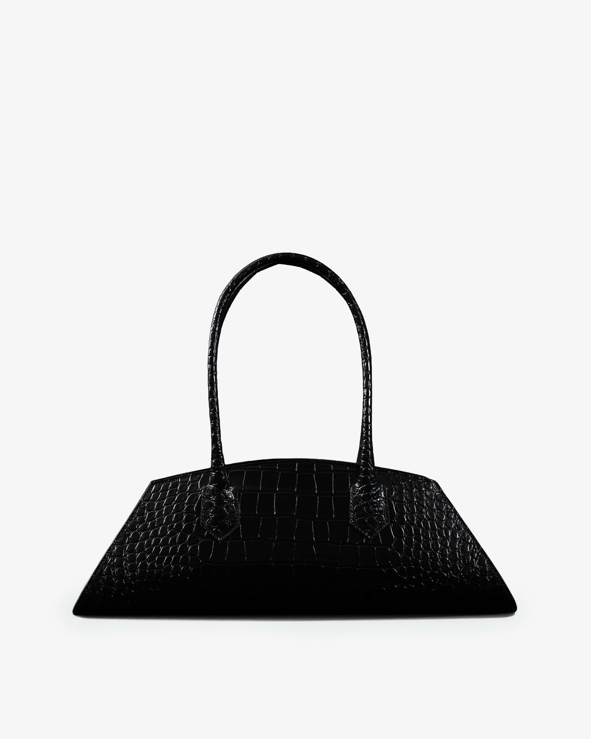 BASSOTTO Black Croc Leather | Handcrafted Bag Made in Italy display picture 2