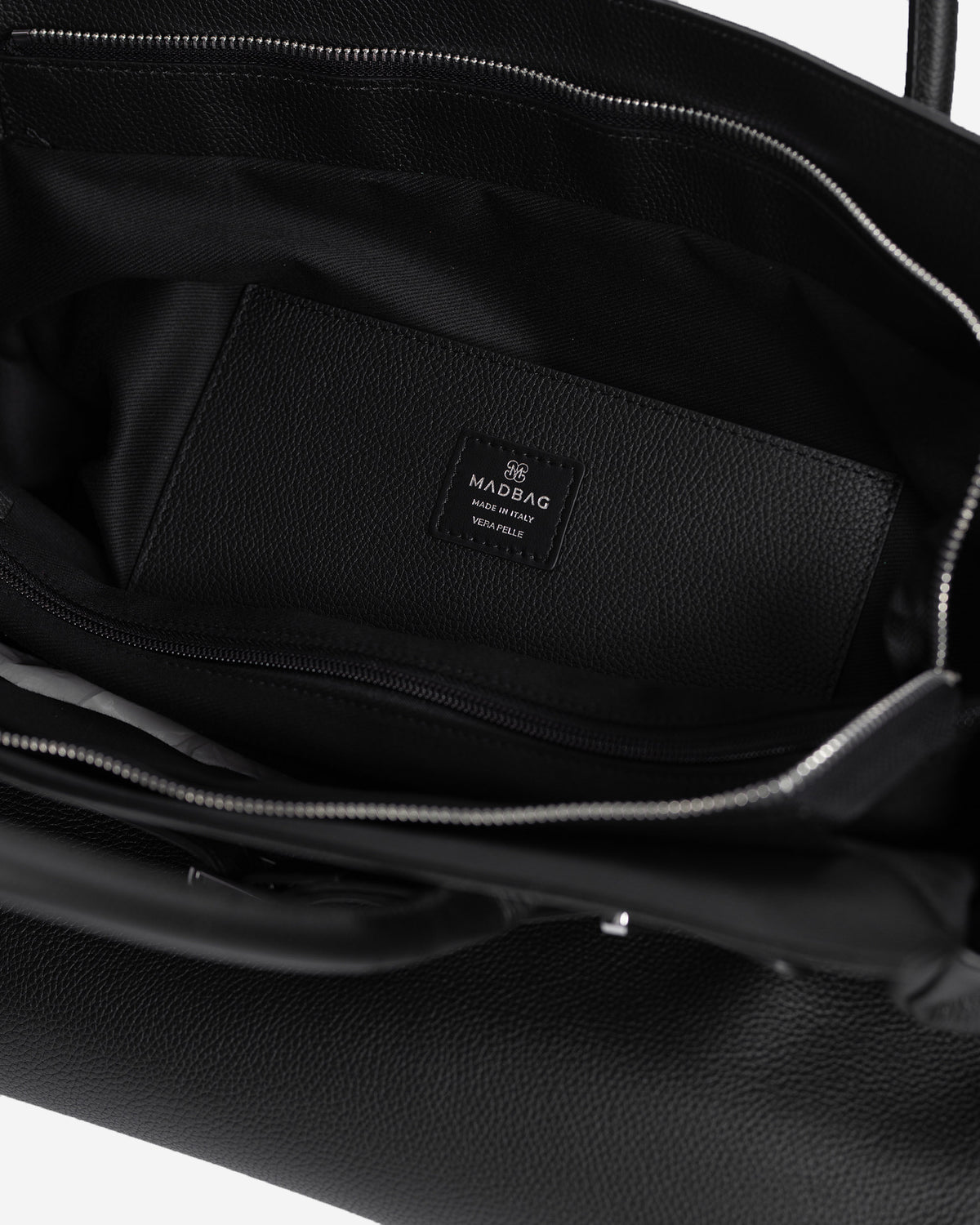 BELLUCCI Tote in pelle dollaro Black & Silver