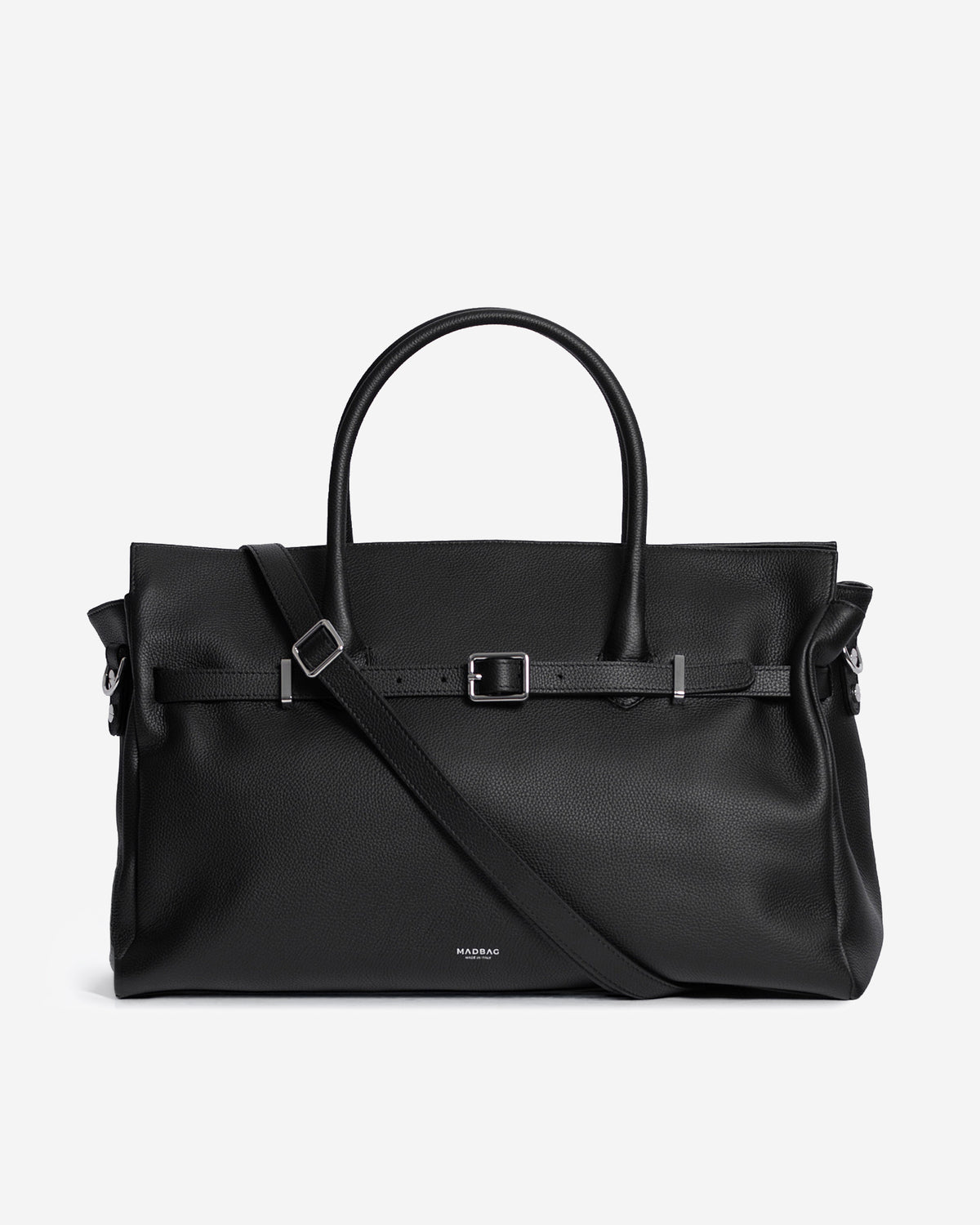 BELLUCCI Tote in pelle dollaro Black & Silver