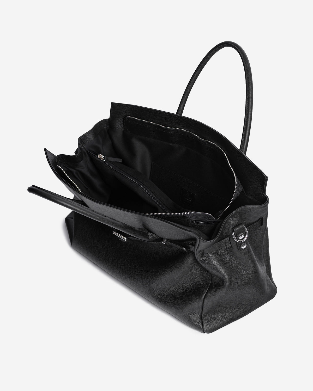 BELLUCCI Tote in pelle dollaro Black & Silver