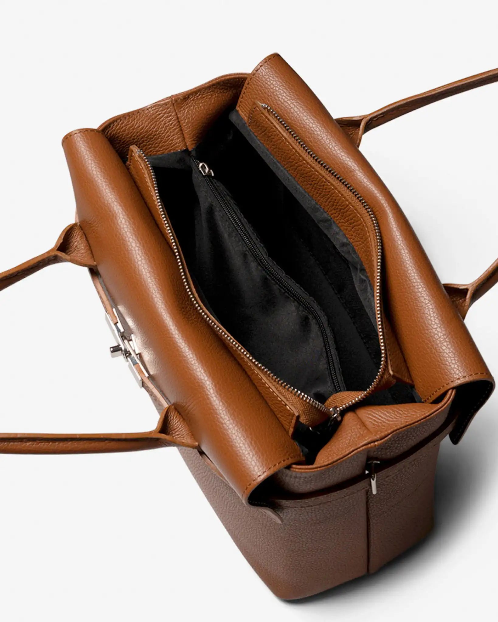 Borsa-Bowling-in-pelle-dollaro-cuoio-interno-con-scomparto
