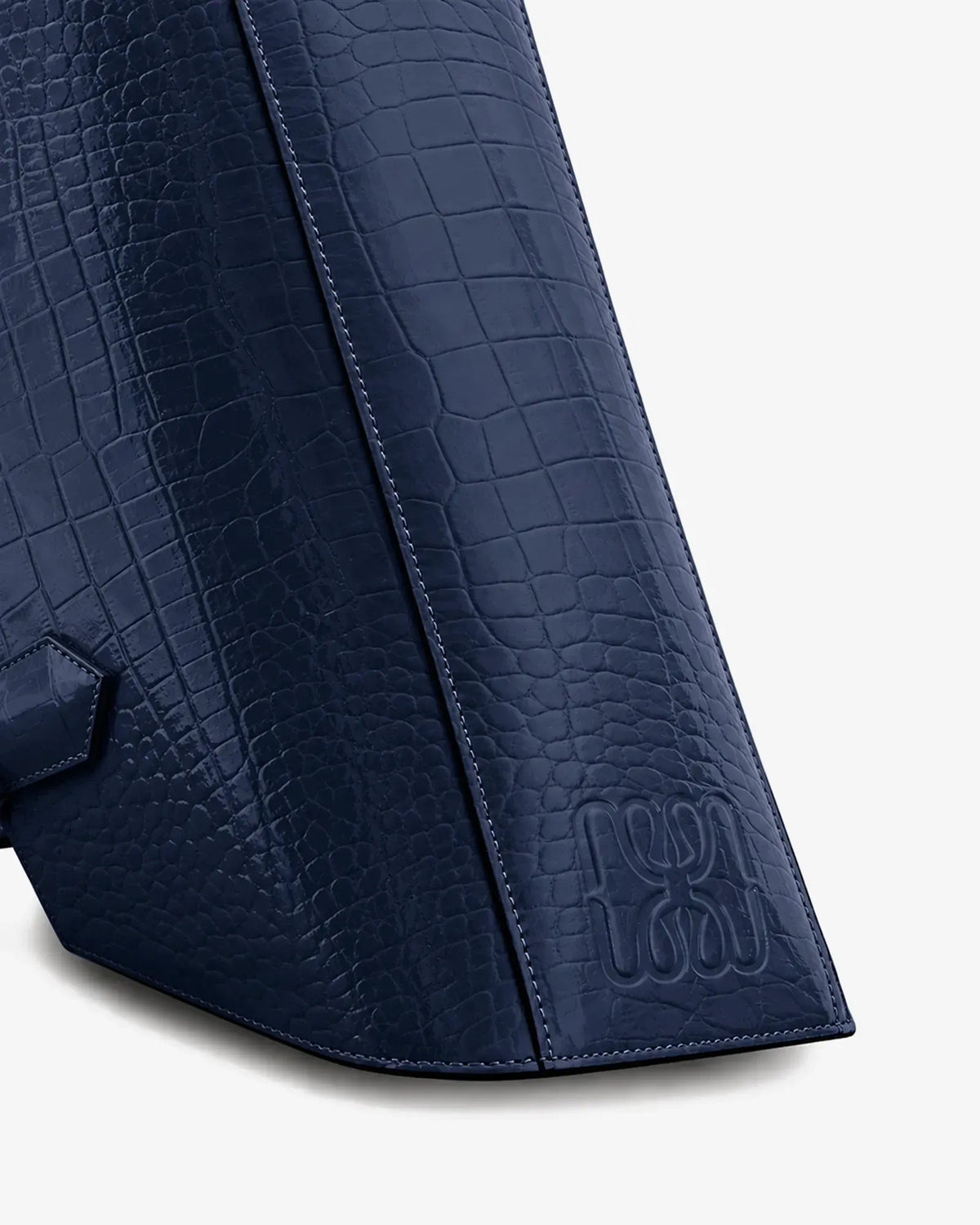 BASSOTTO in Pelle Blue Croc
