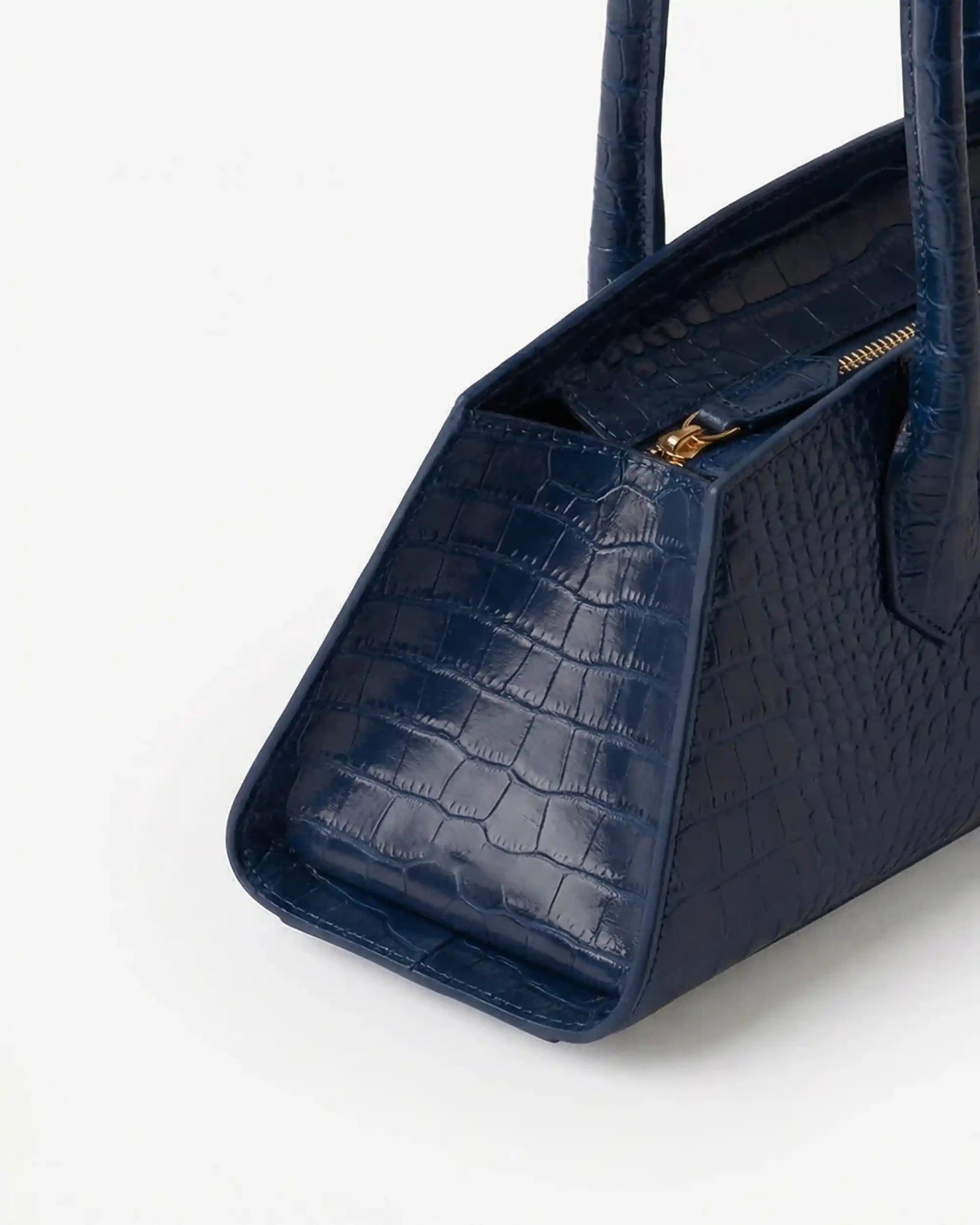 BASSOTTO in Pelle Blue Croc - MADBAG® STORE OFFICIAL | Borse Di Lusso Artigianali 100% Made In Italy
