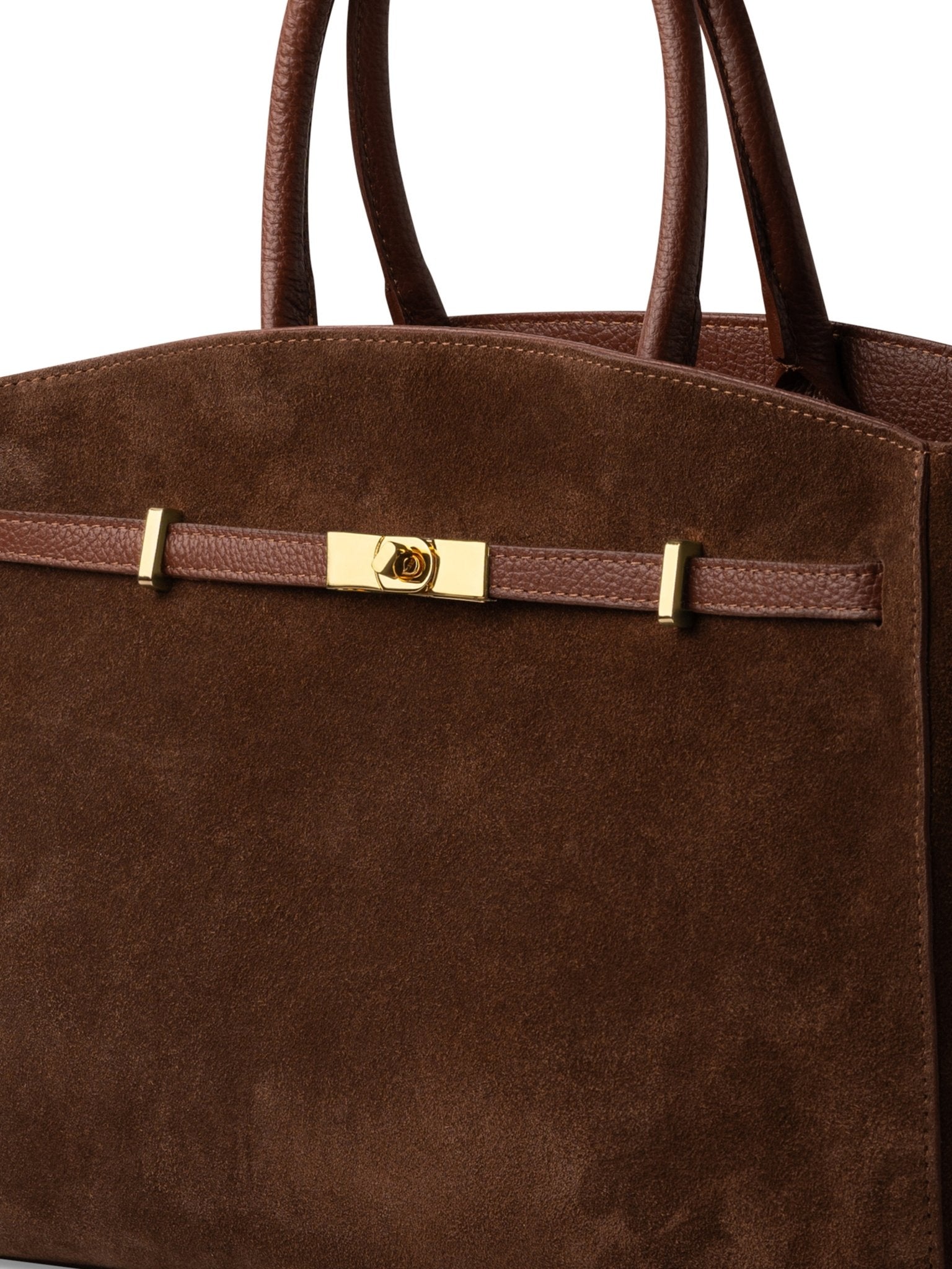 TOTE DIVA in Suede Cioccolato