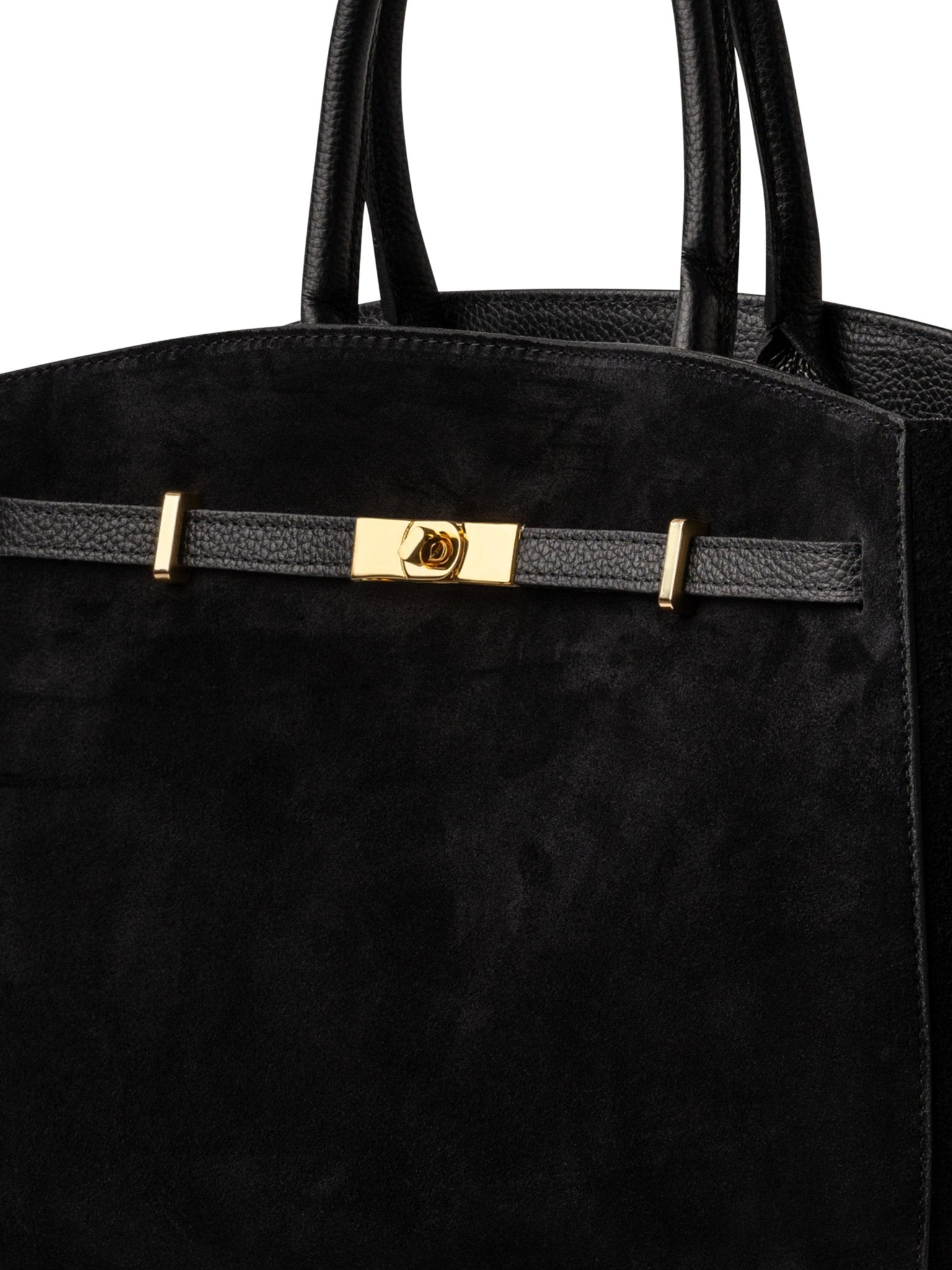 TOTE DIVA in Suede Jet Black