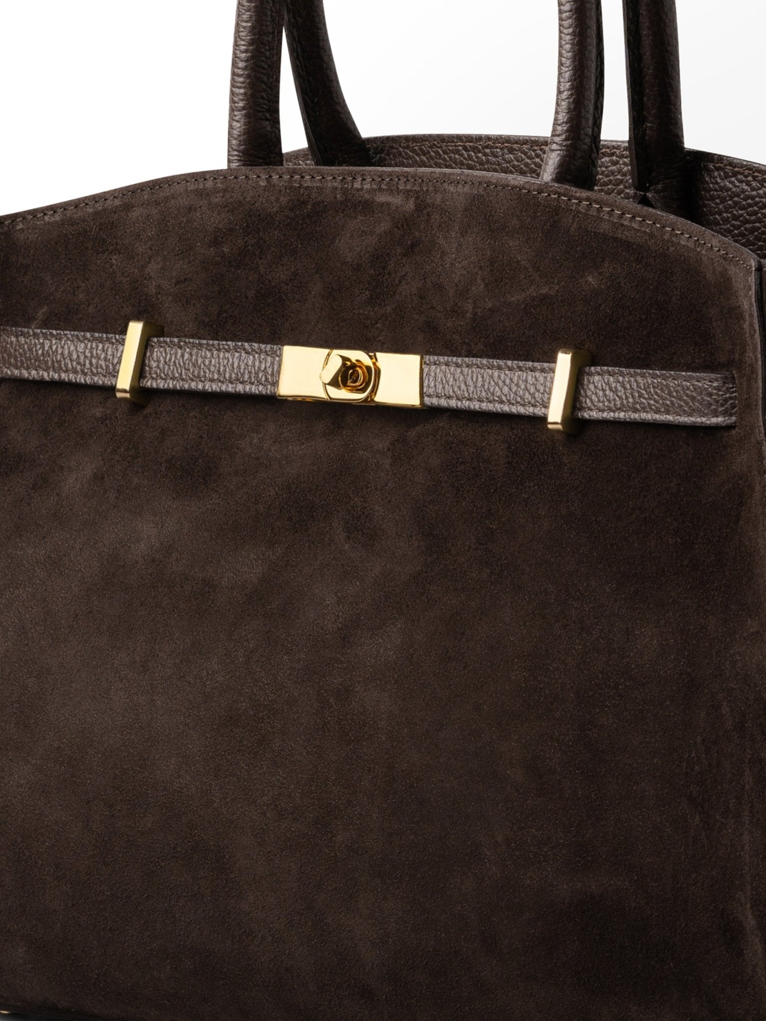 TOTE DIVA in Suede Dark Moka