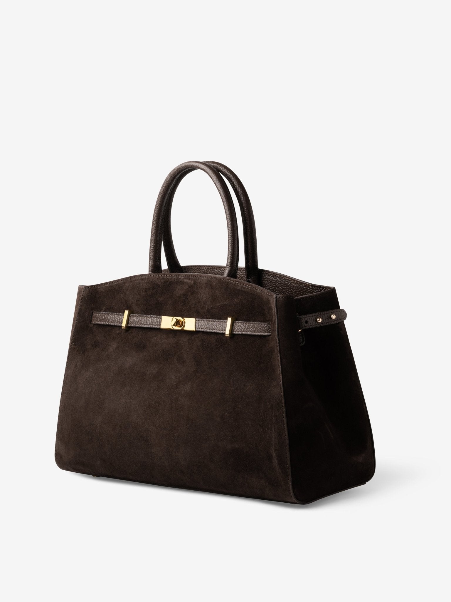 TOTE DIVA in Suede Dark Moka