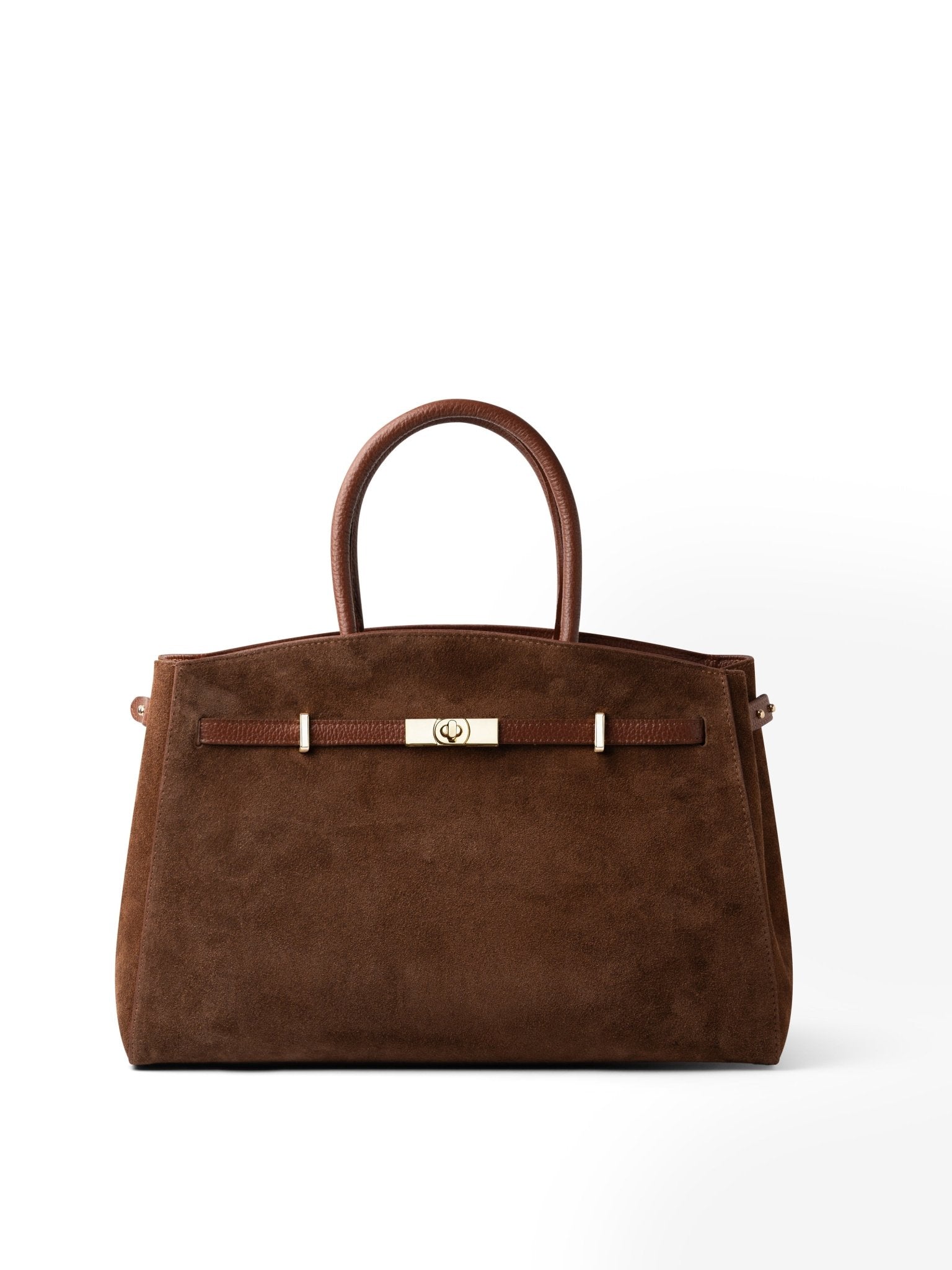 TOTE DIVA in Suede Cioccolato