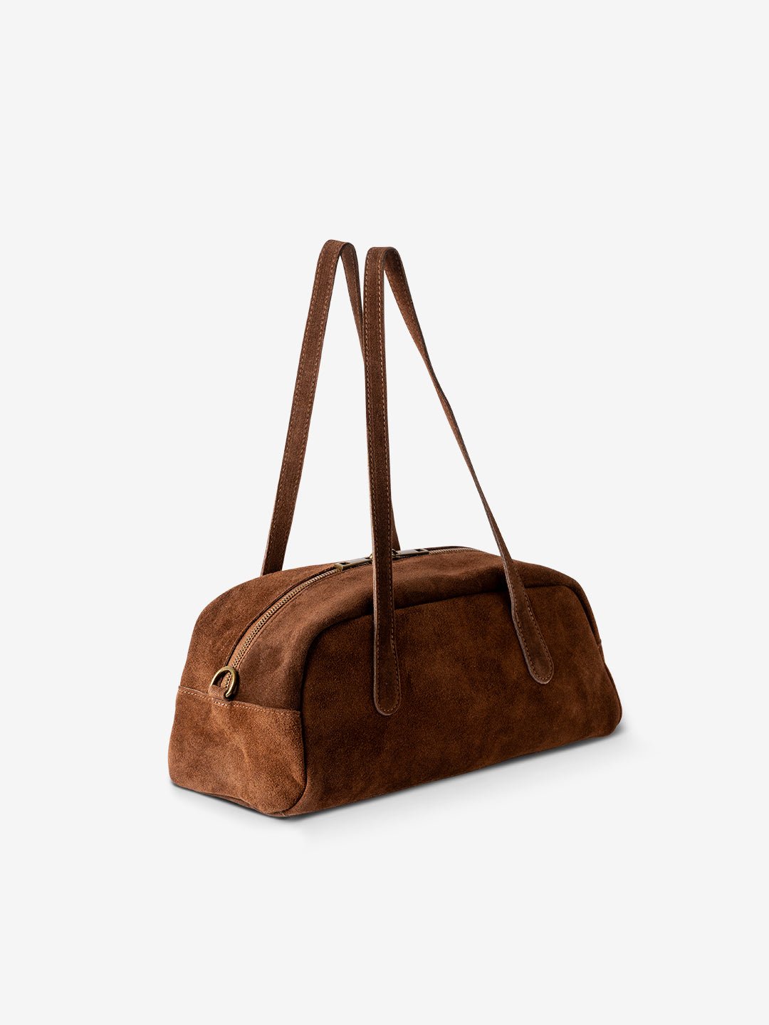 BAGUETTE BELLUCCI SHOULDER in Suede Leather Brown