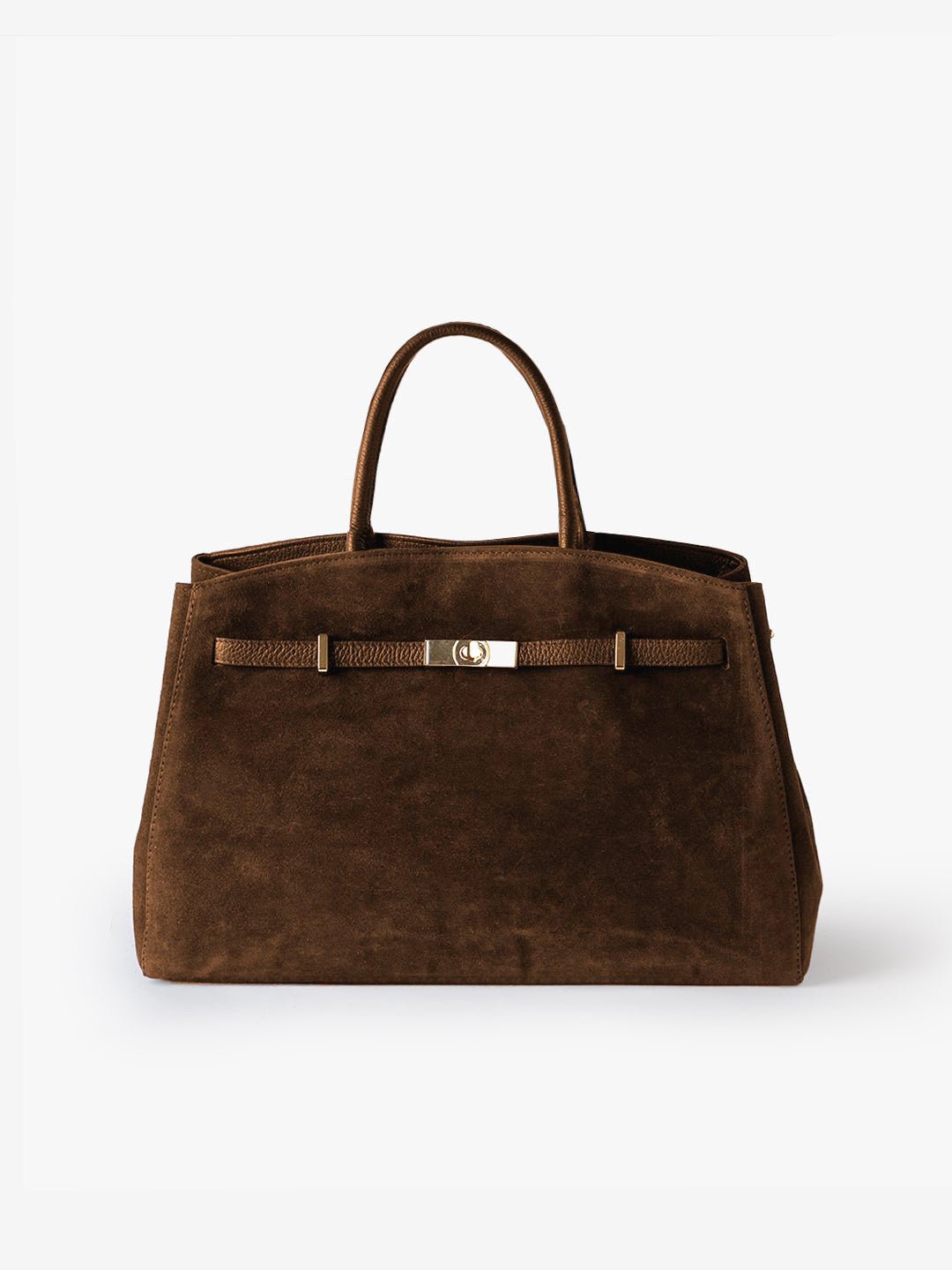 TOTE DIVA in Suede Cioccolato