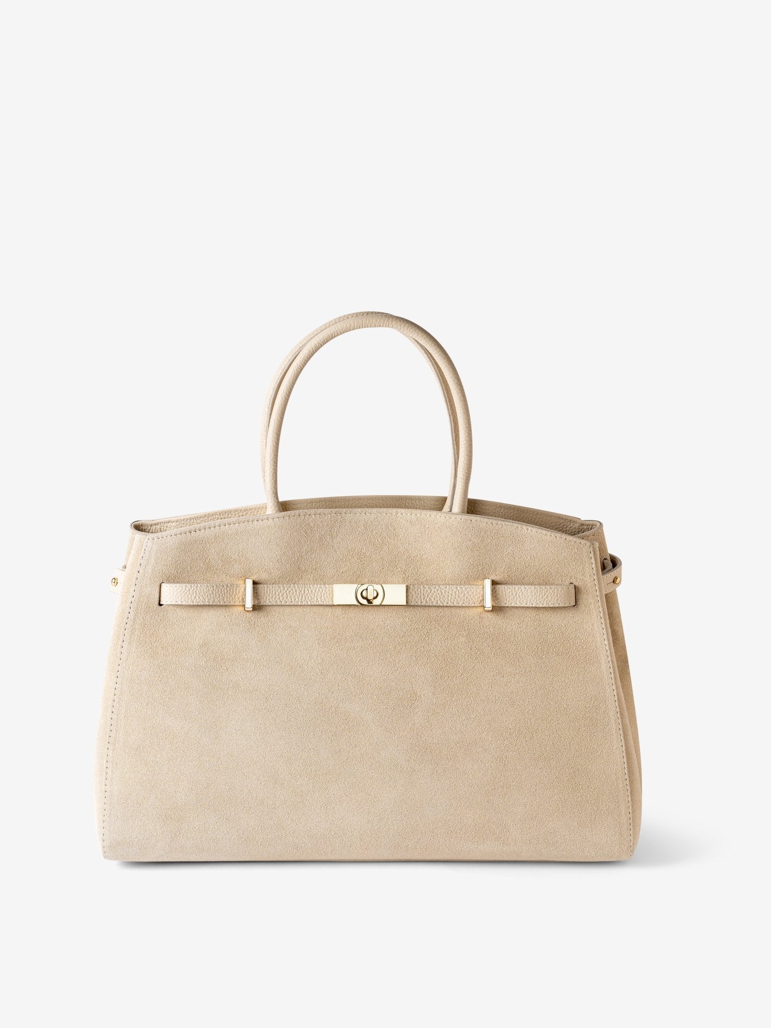 TOTE DIVA in Suede Misty Beige