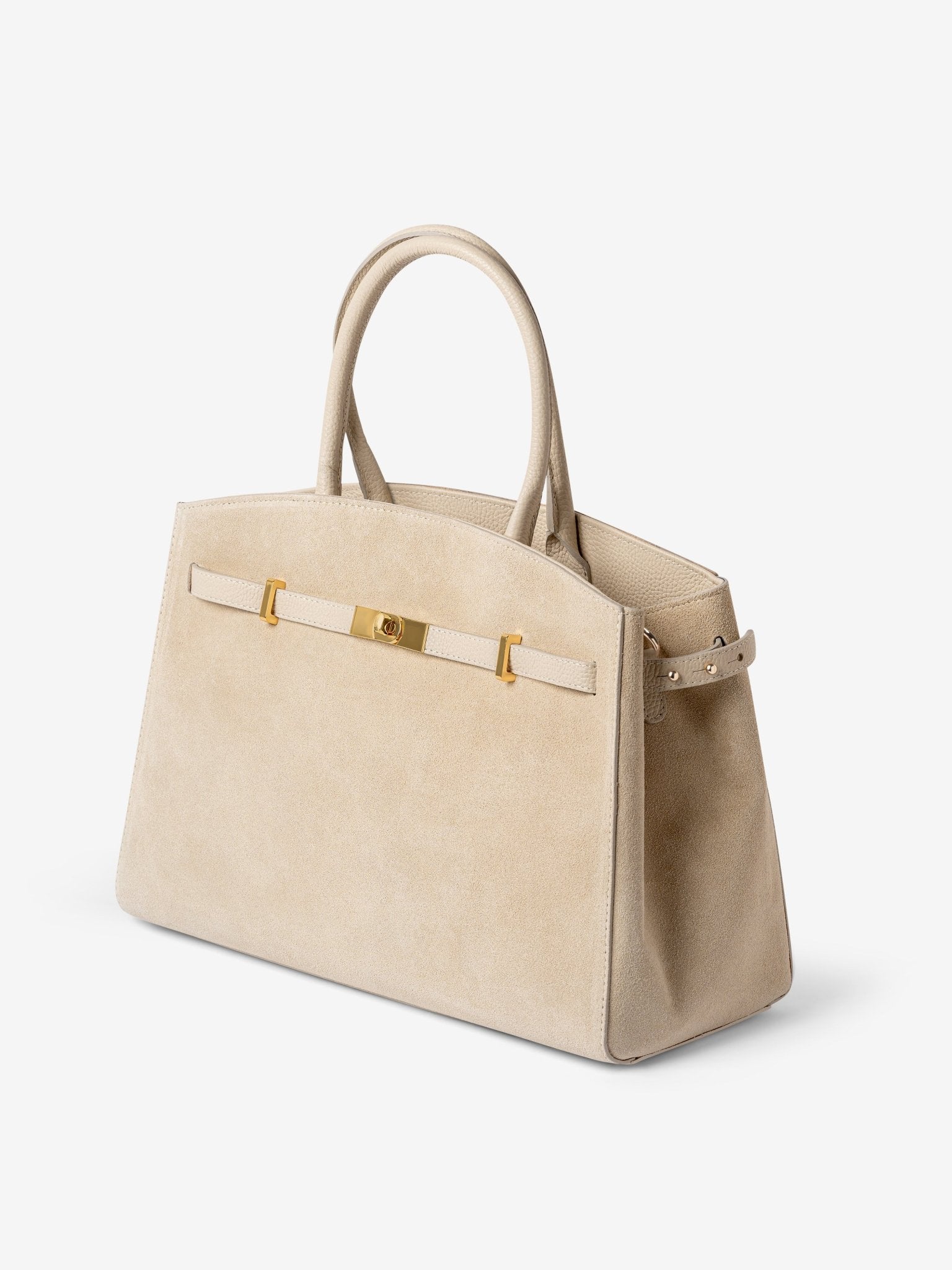 TOTE DIVA in Suede Misty Beige