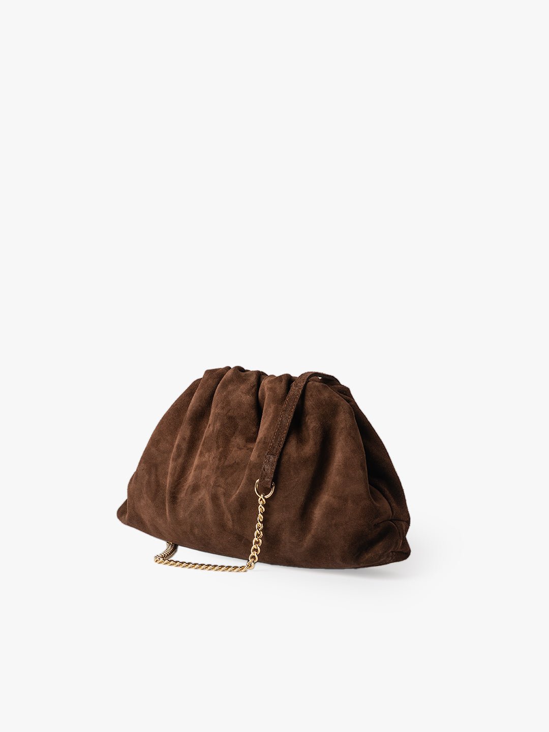 POCHETTE NINA in Pelle Suede Chocolate