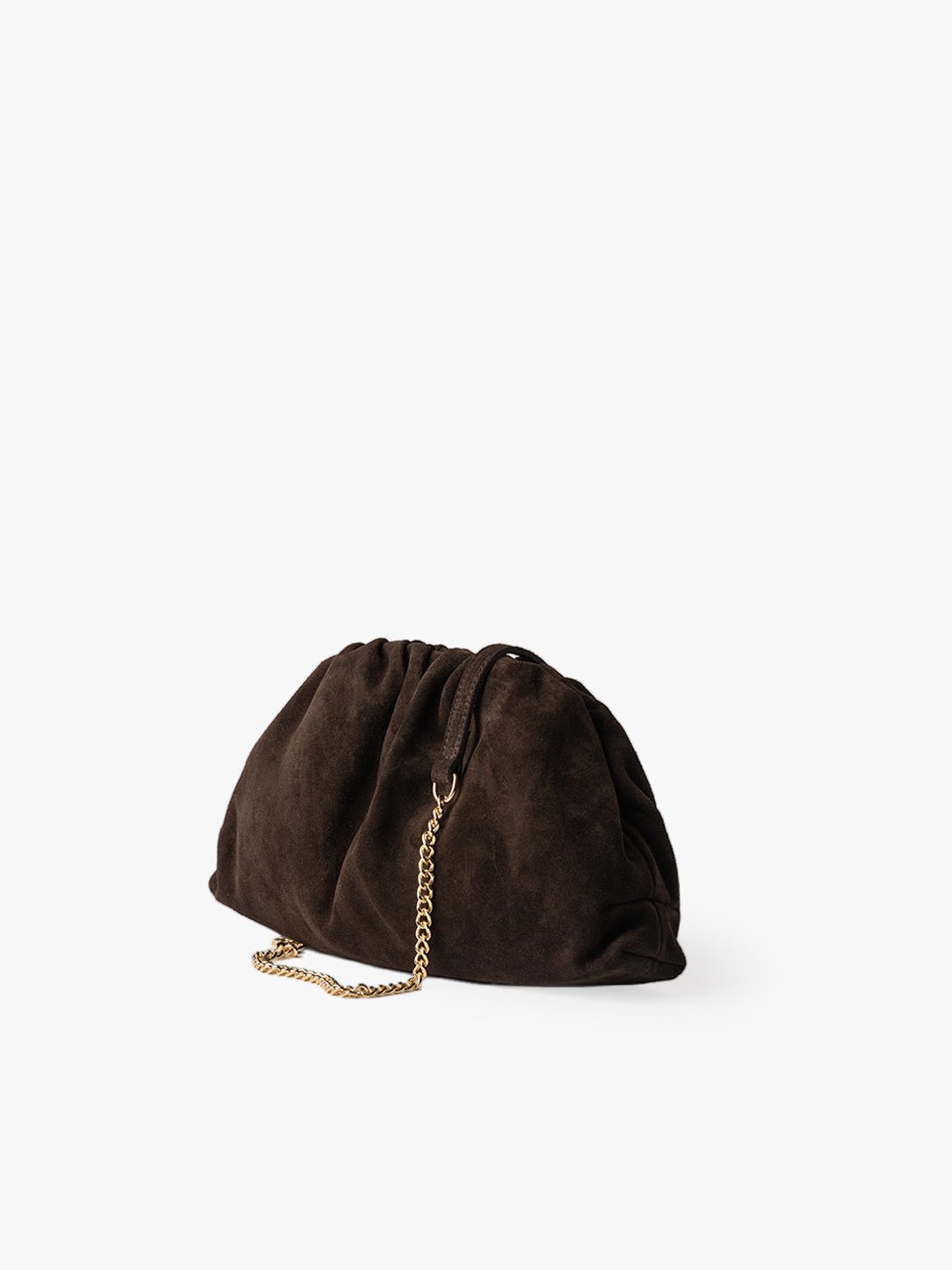 POCHETTE NINA in Pelle Suede Dark Moka
