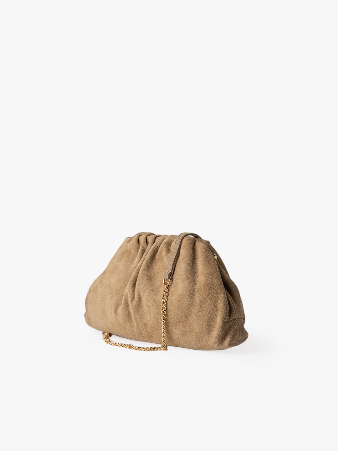 POCHETTE NINA in Pelle Suede Crema