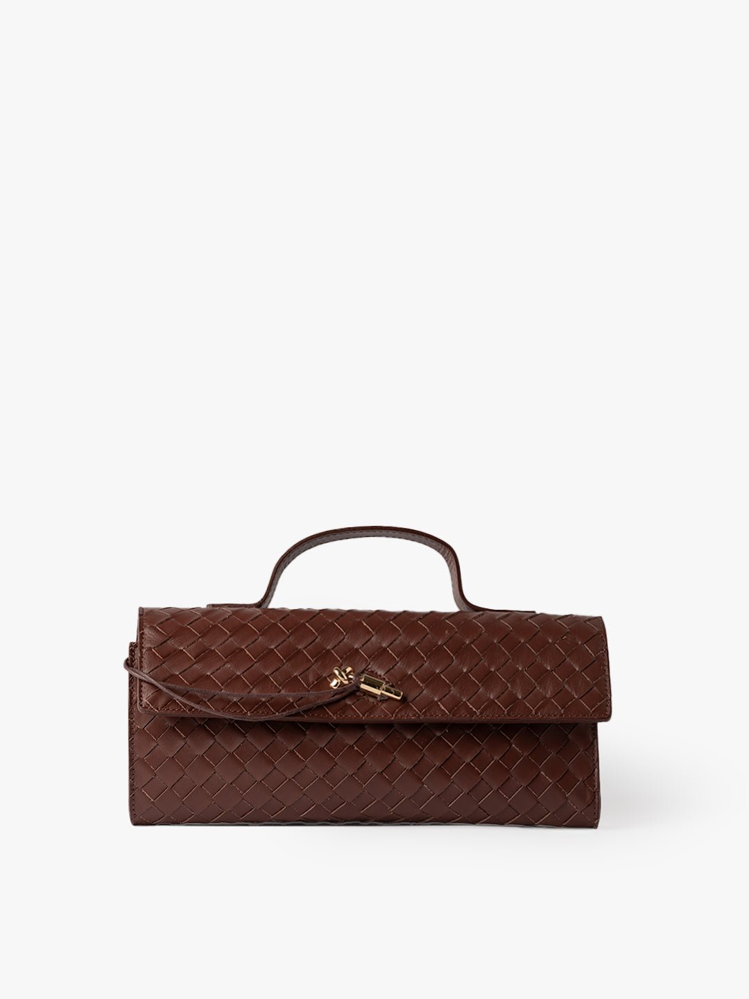 CLUTCH in Leather Brown 
