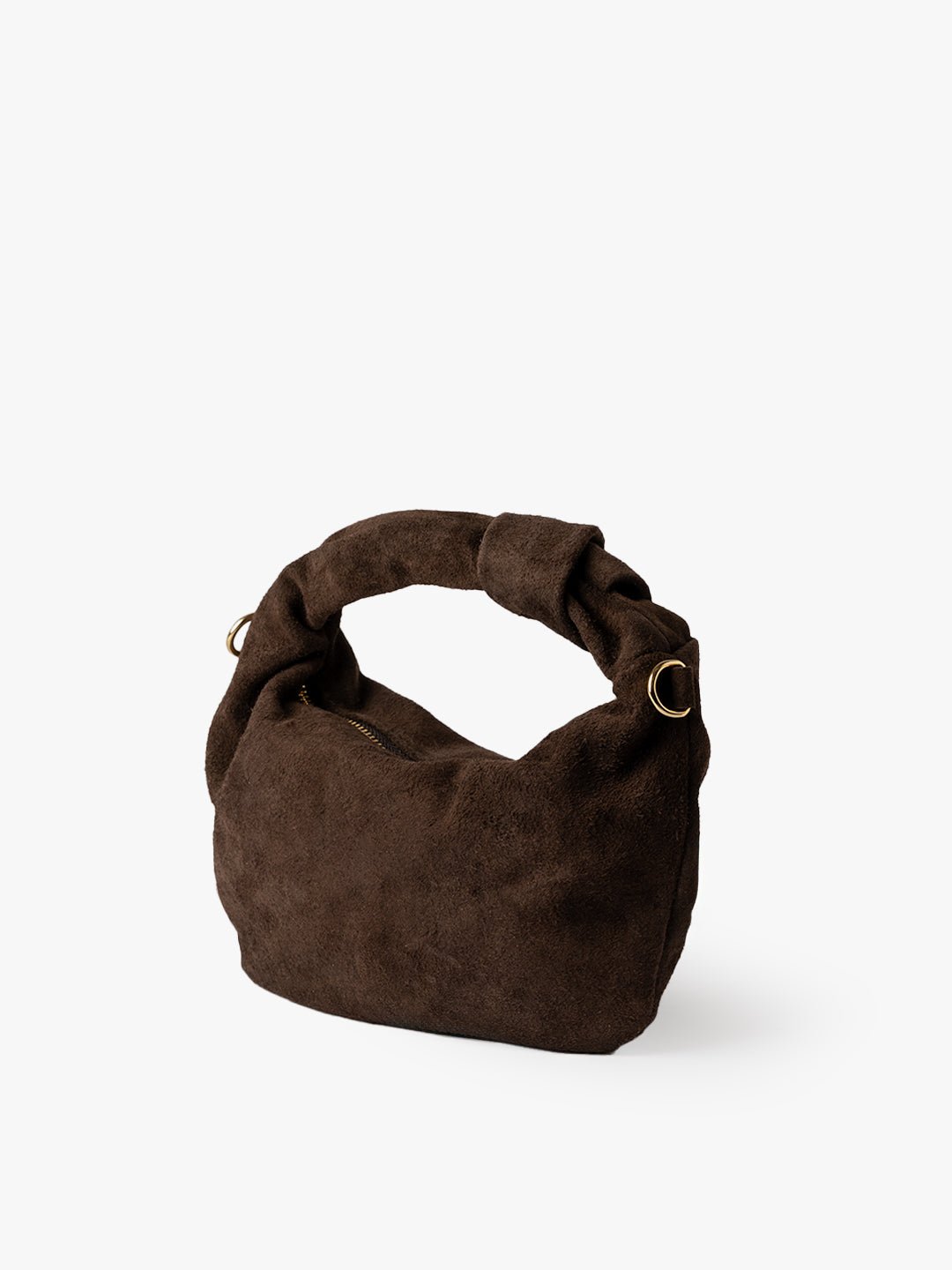 LUNA NODO in Suede Leather Moka