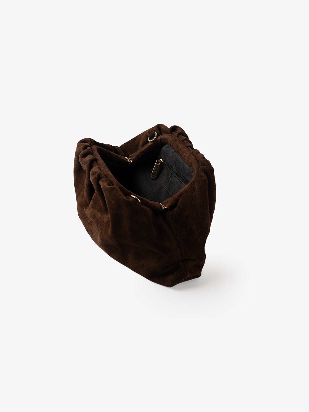 POCHETTE NINA in Pelle Suede Chocolate