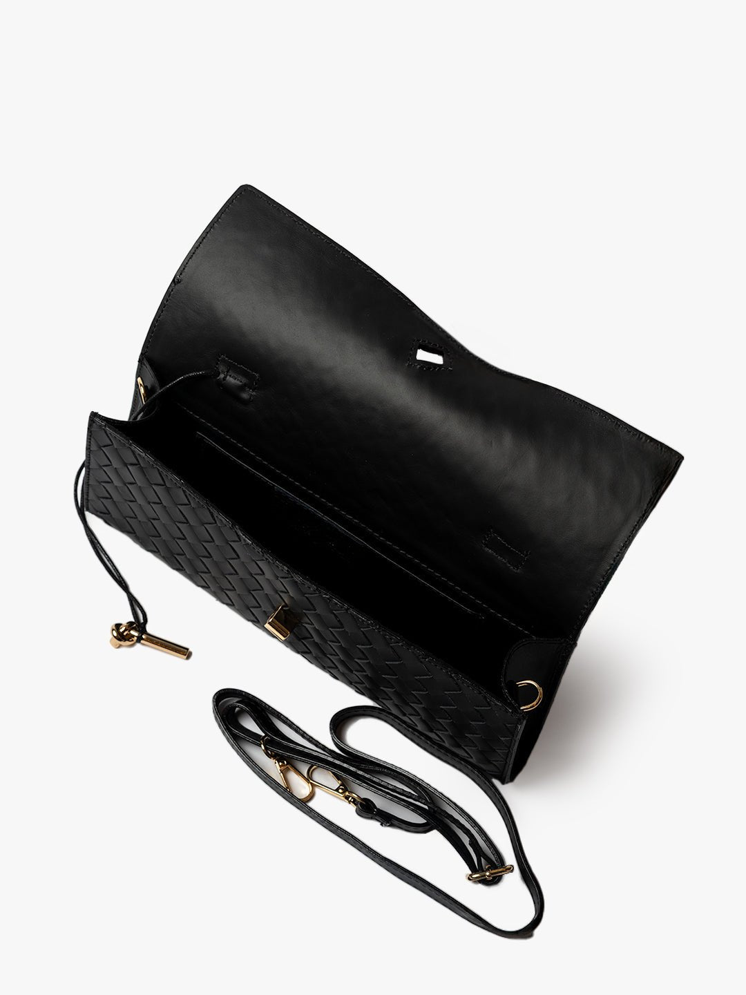 CLUTCH in Leather Black
