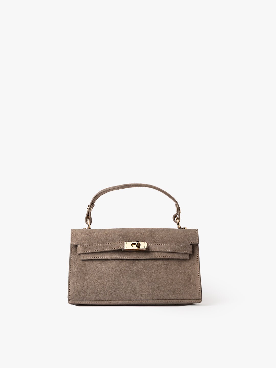CLUTCH CITY in Suede Toupe