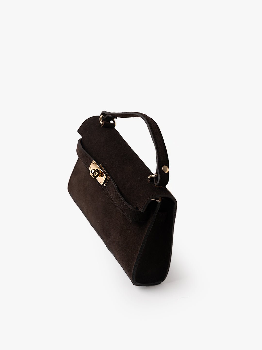 CLUTCH CITY in Suede Dark Moka