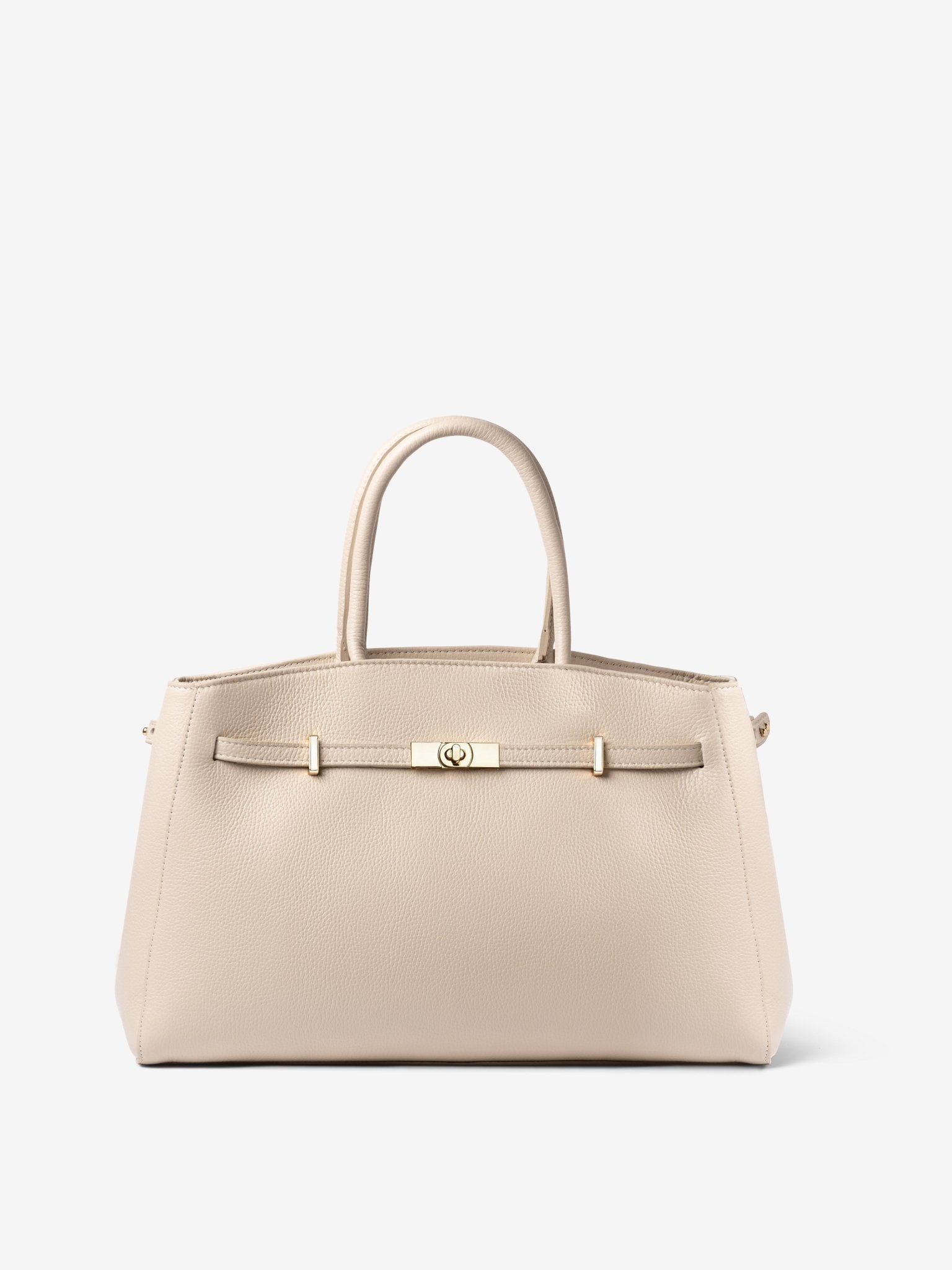 TOTE DIVA in Pelle Dollaro Misty Beige