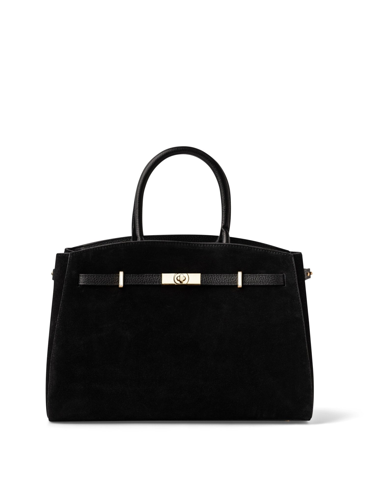 TOTE DIVA in Suede Jet Black