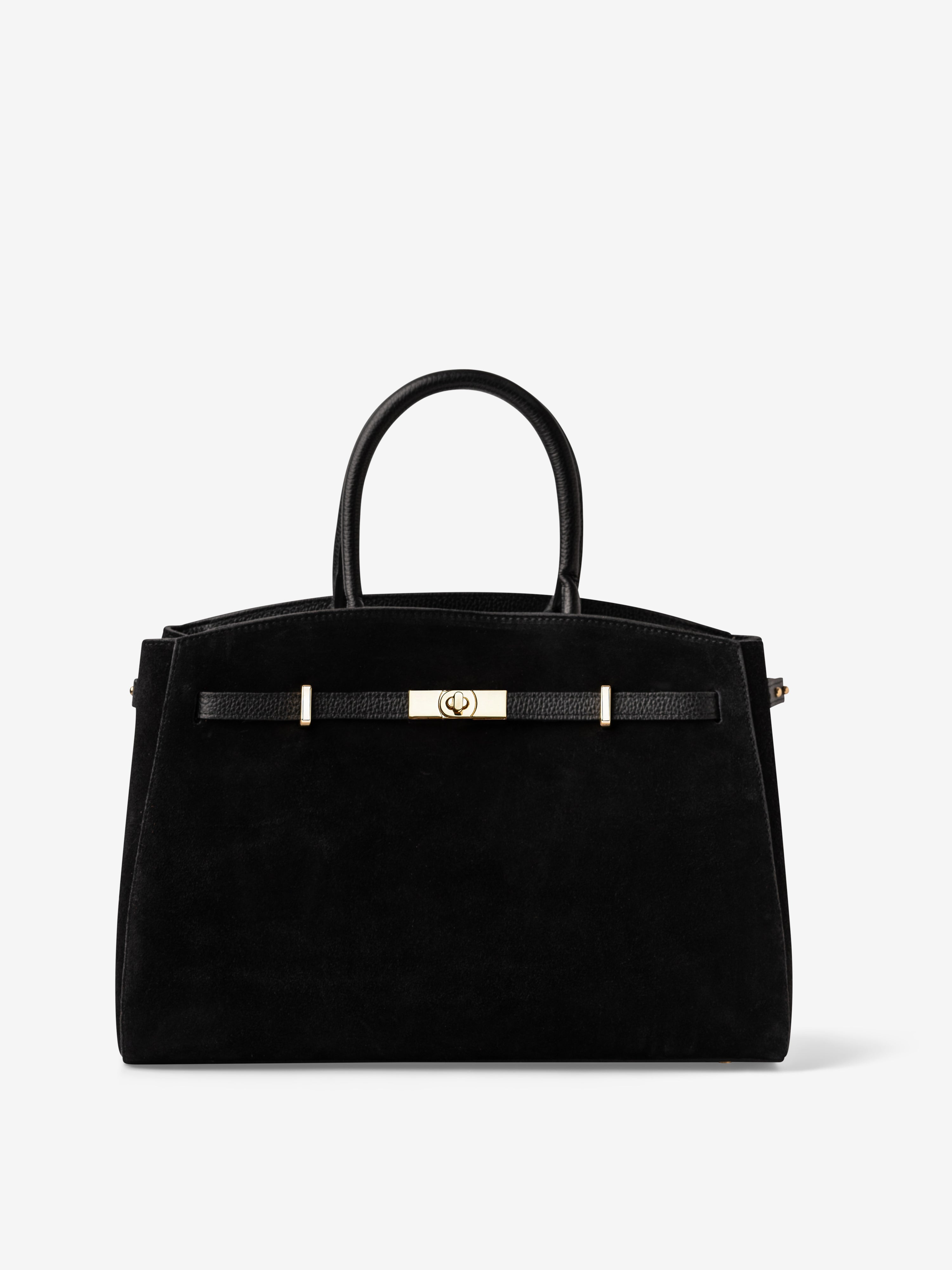 TOTE DIVA in suede Jet Black
