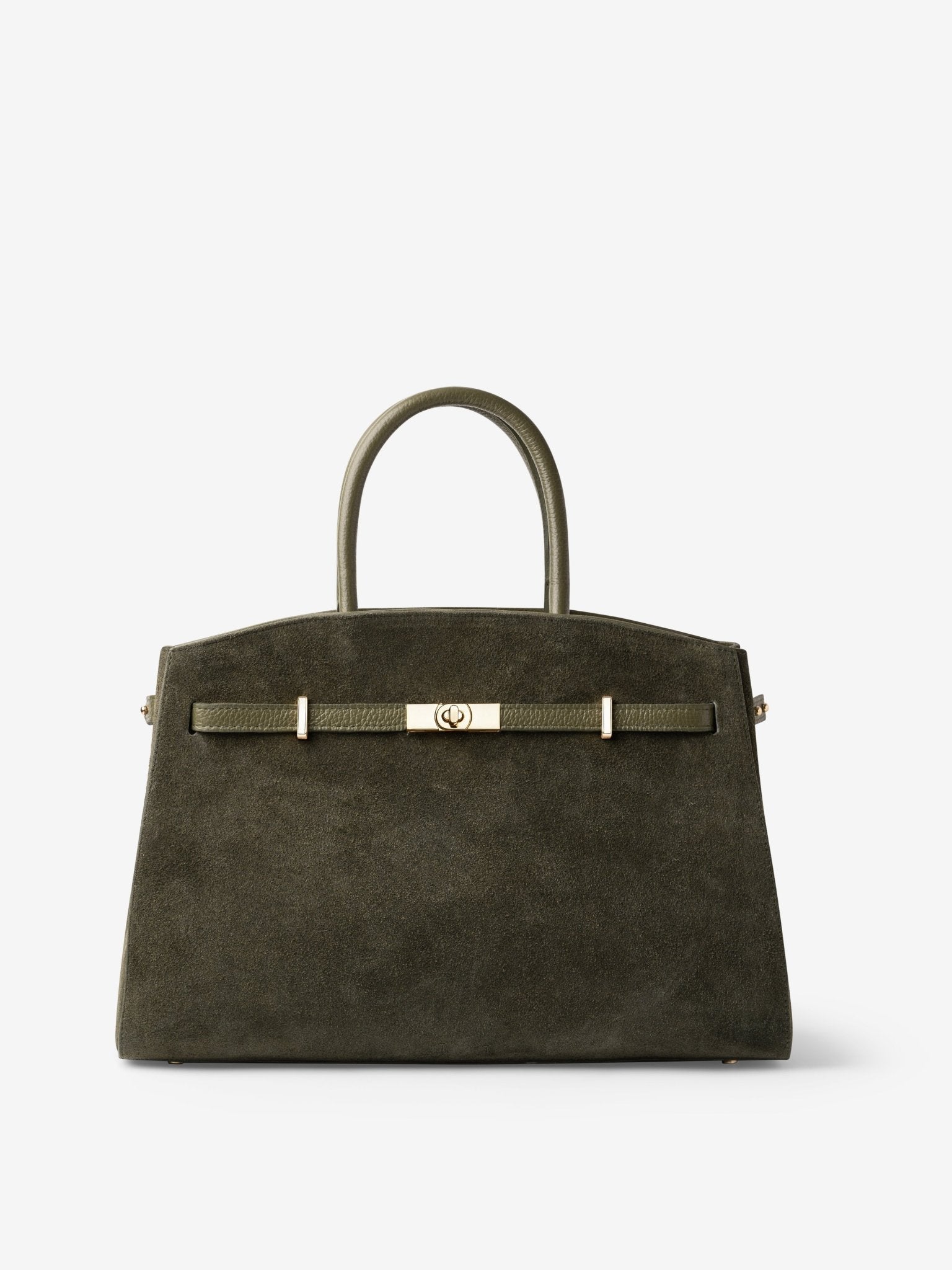 TOTE DIVA in Suede Verde Oliva