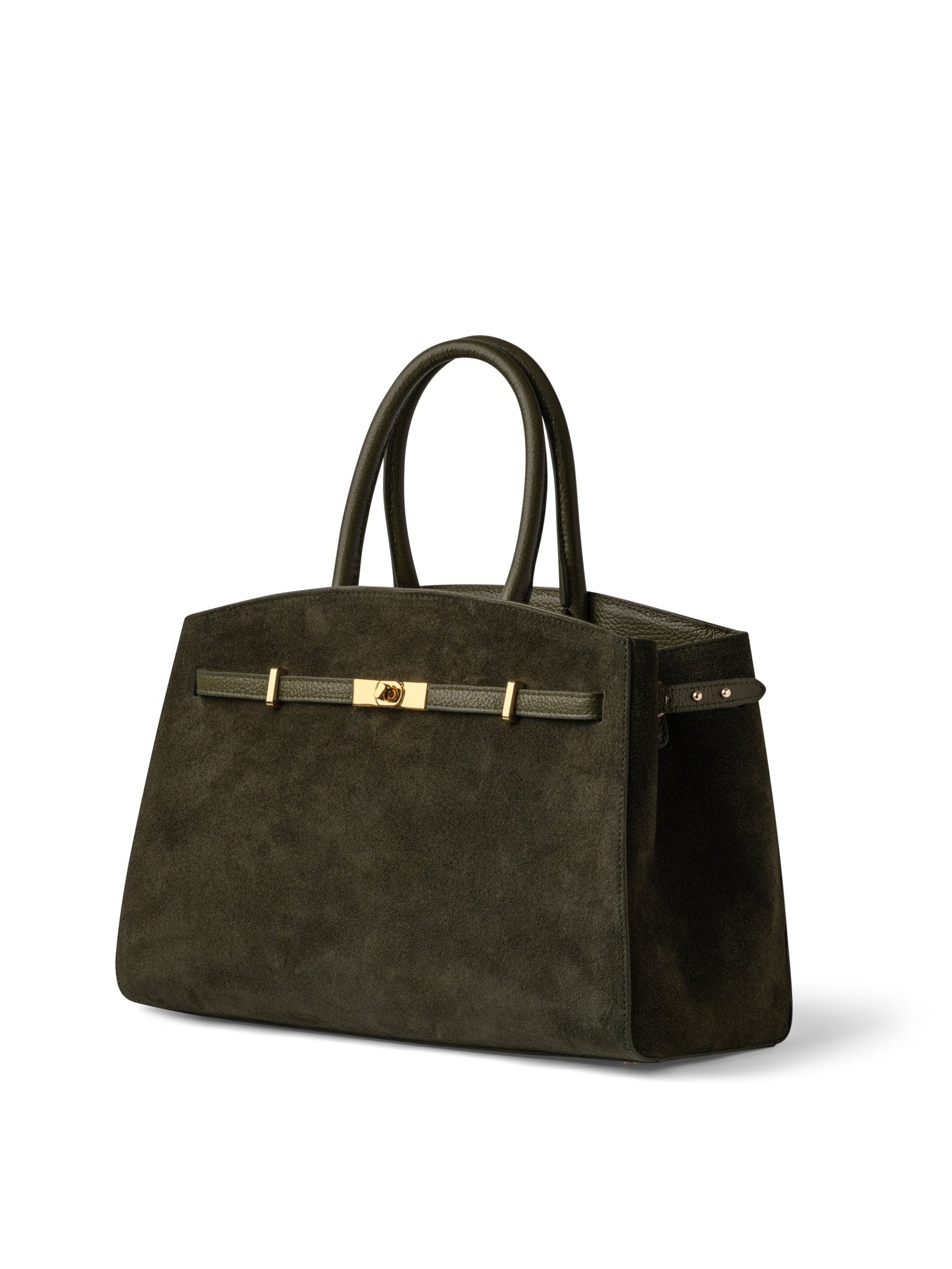 TOTE DIVA in Suede Olive Green
