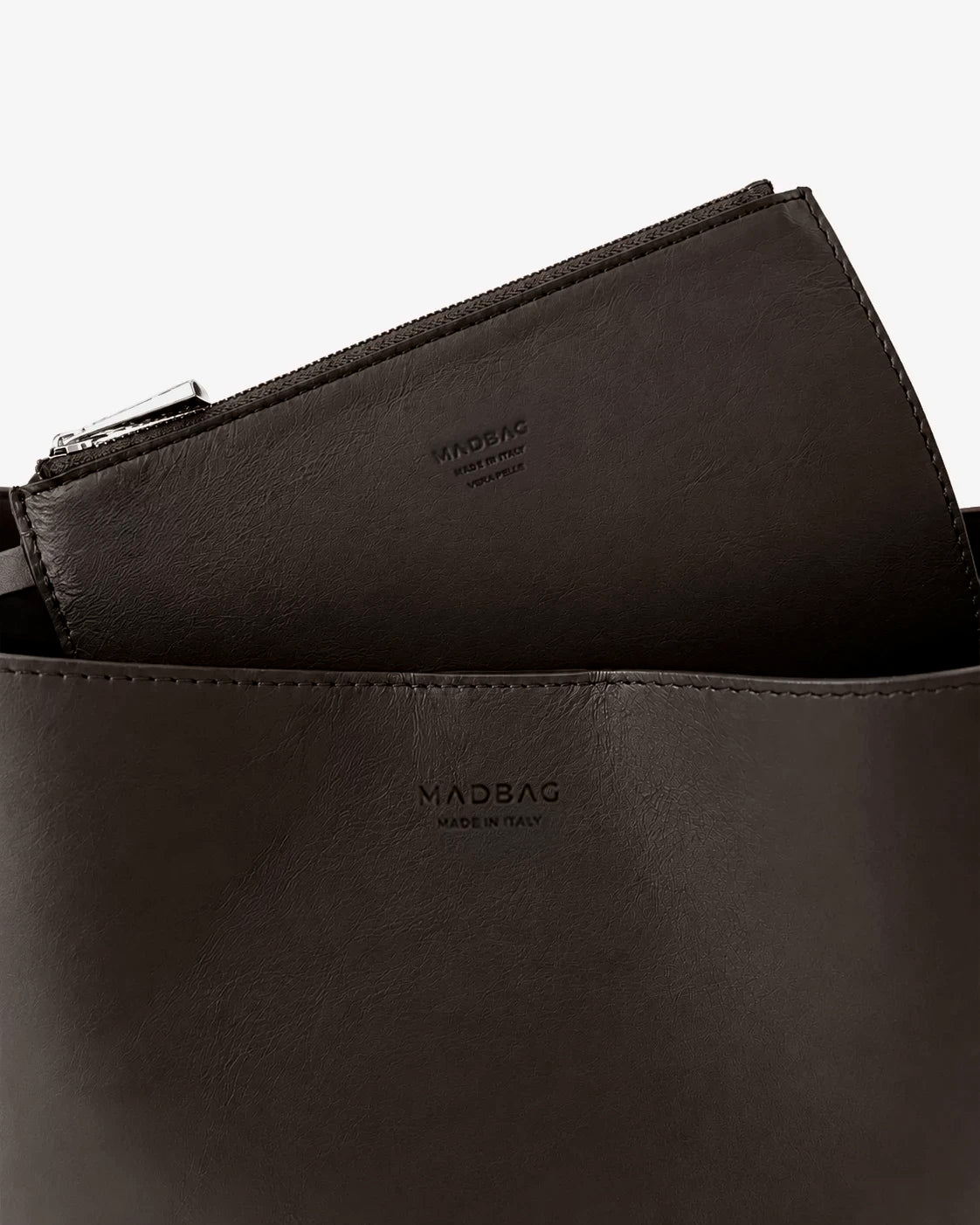 DOLCE VITA Hobo Bag en cuir Sauvage Espresso