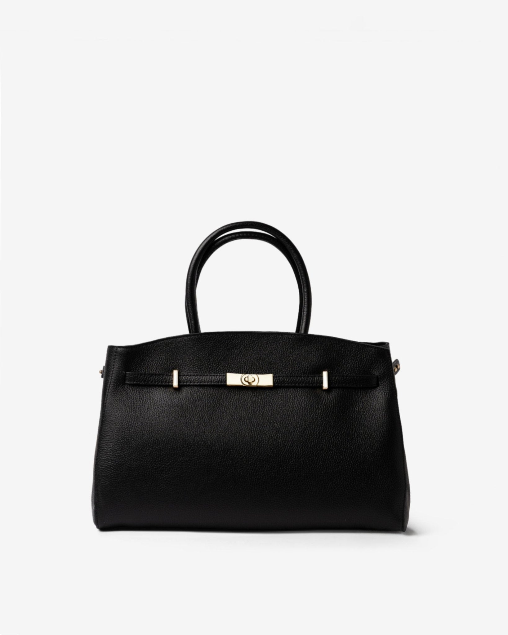 Midi TOTE DIVA in Pelle Black - MADBAG® STORE OFFICIAL | Borse Di Lusso Artigianali 100% Made In Italy