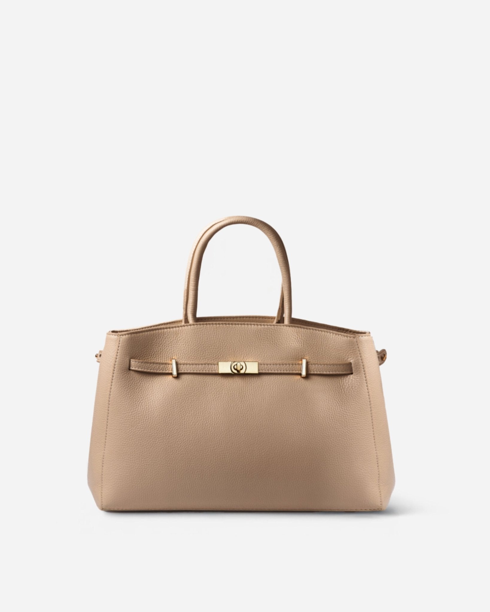 Midi TOTE DIVA in Pelle Toupe - MADBAG® STORE OFFICIAL | Borse Di Lusso Artigianali 100% Made In Italy