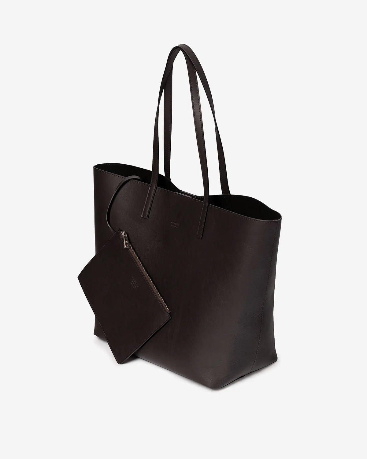 ANIMA Shoulder Bag in Black Sauvage Leather 
