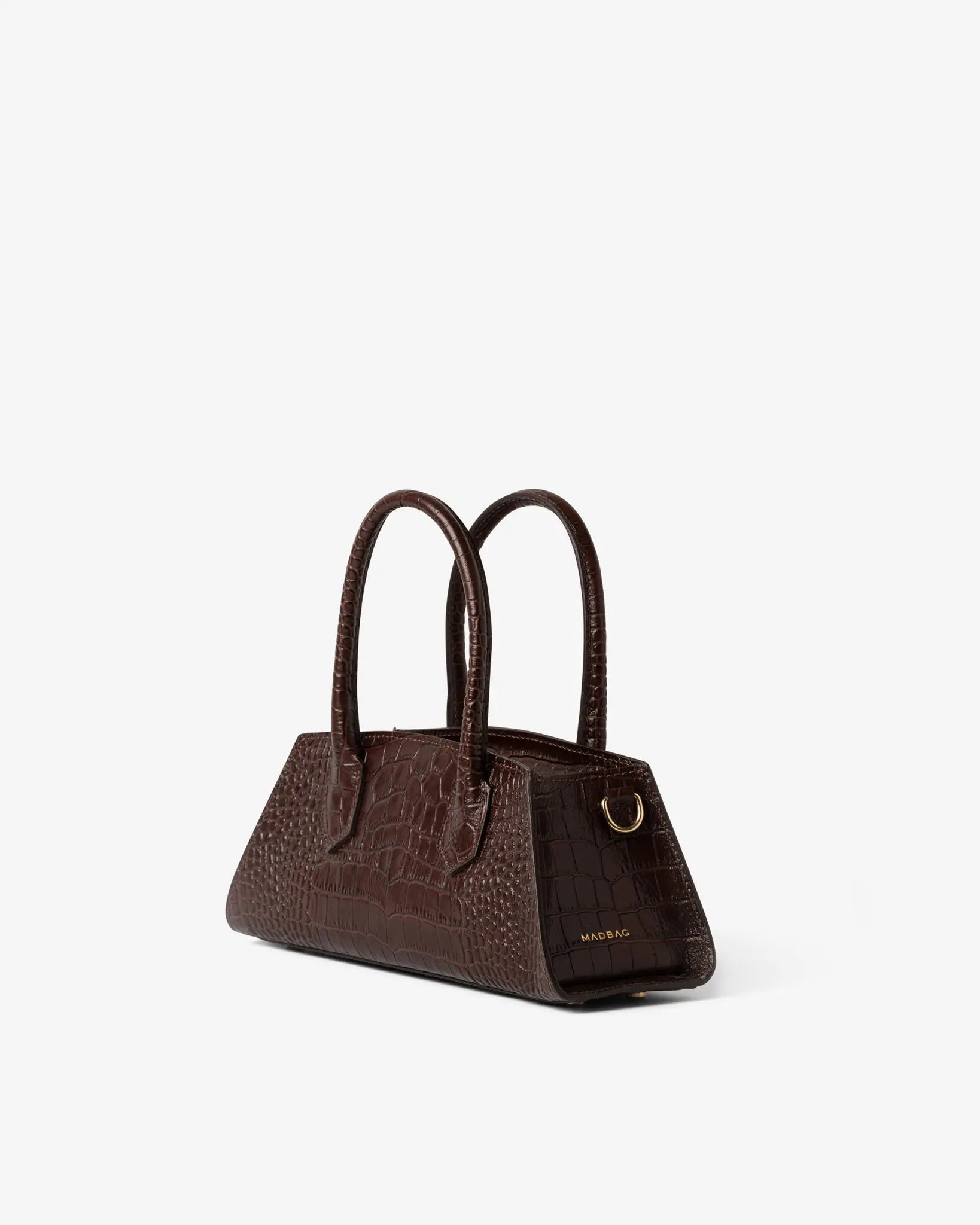 Small Bassotto in Pelle Coffee Croc - MADBAG® STORE OFFICIAL | Borse Di Lusso Artigianali 100% Made In Italy
