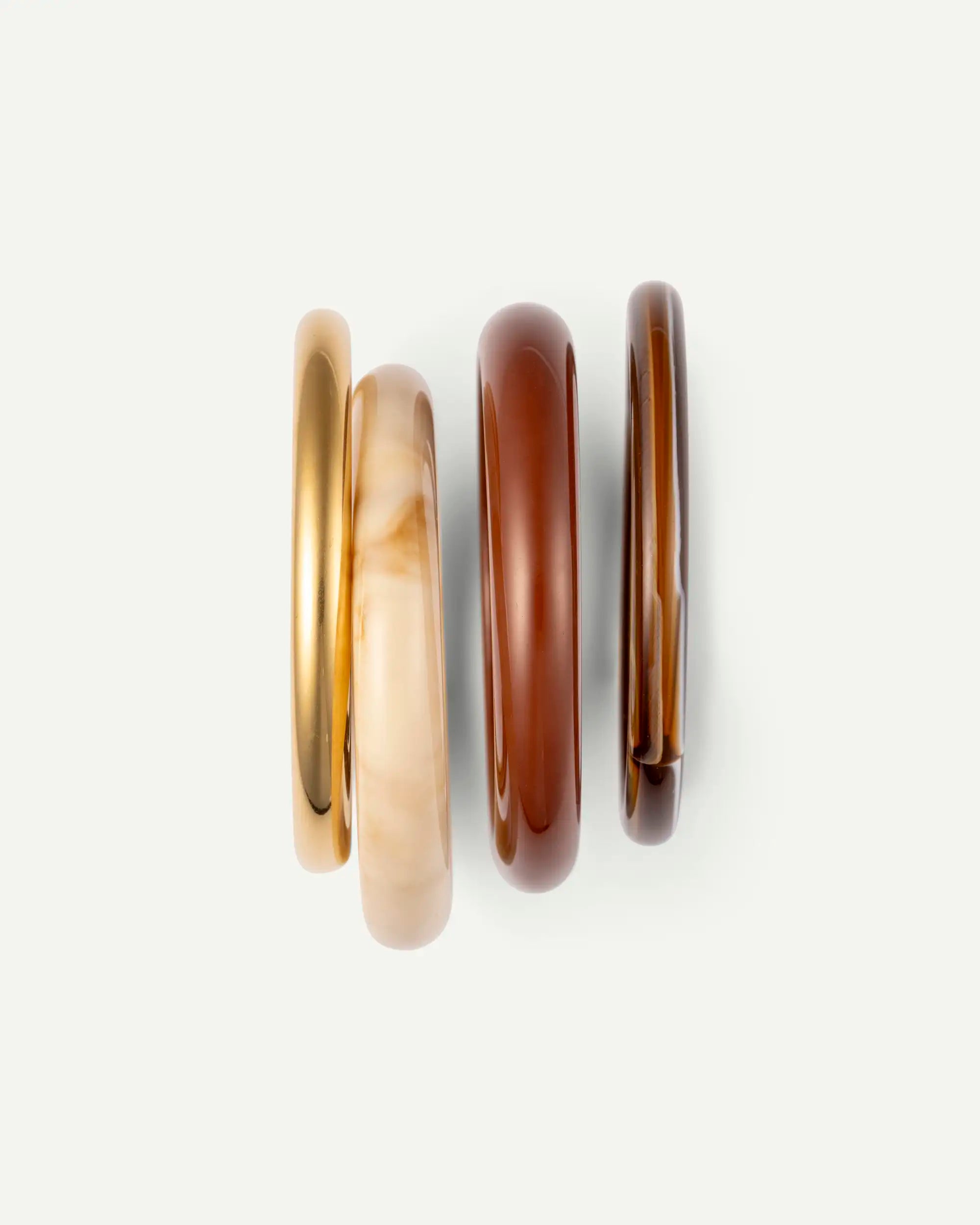 Oliva Stack – Set skulpturaler Armbänder