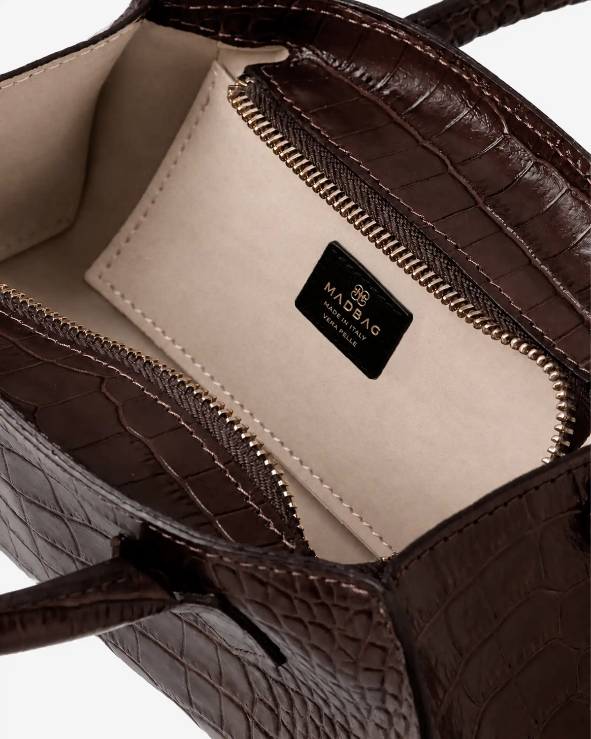 BASSOTTO in Pelle Coffee Croc