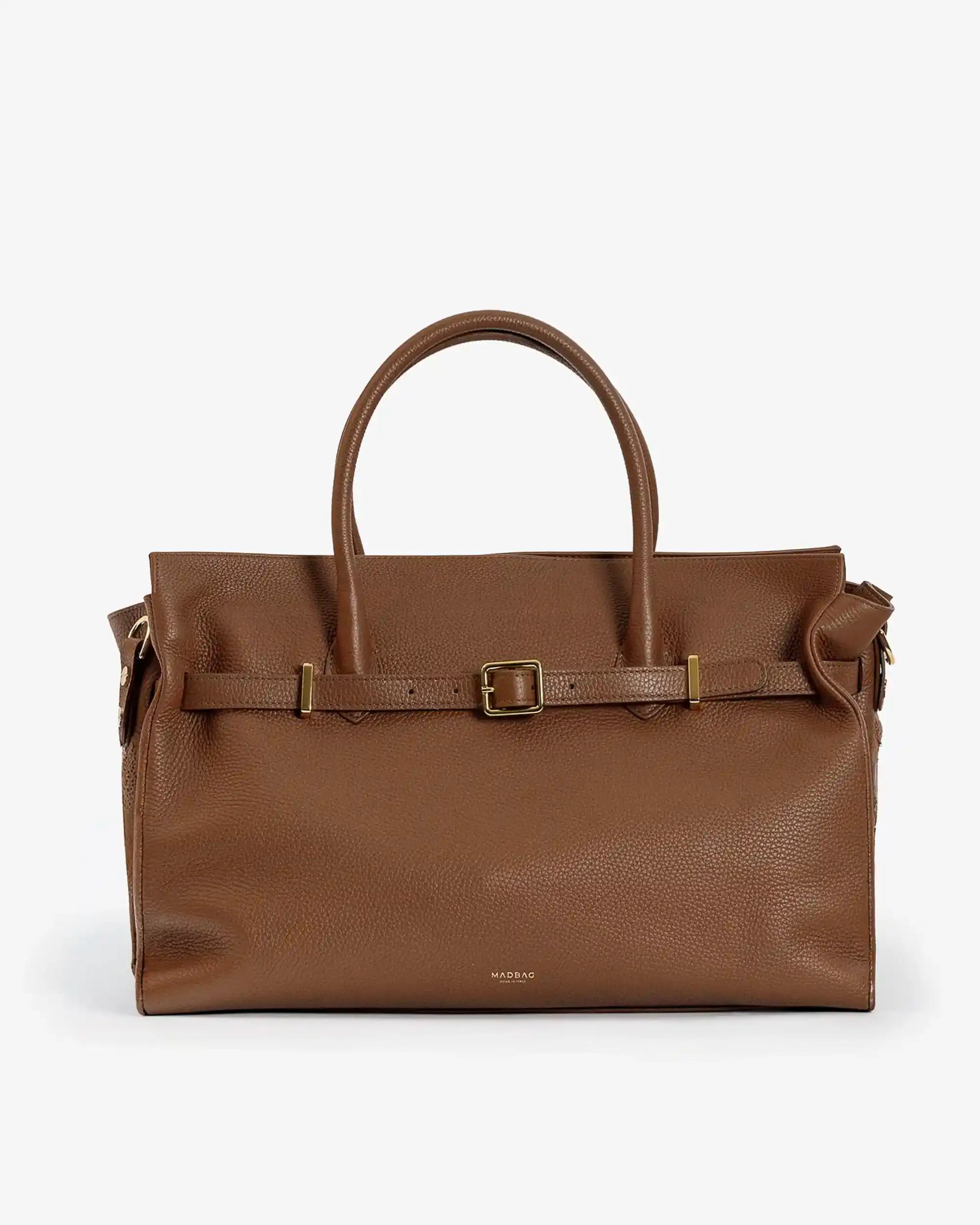 BELLUCCI Tote in Dollar-Grain Leather Camel