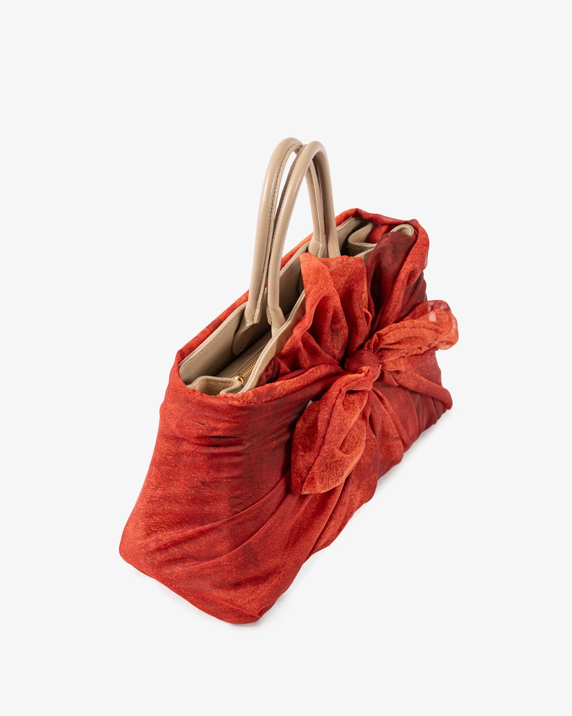 TOTE DIVA en cuir suédé Taupe