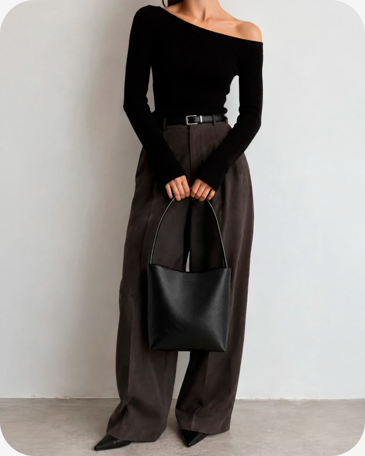 DOLCE VITA Hobo Bag in Pelle Sauvage Black