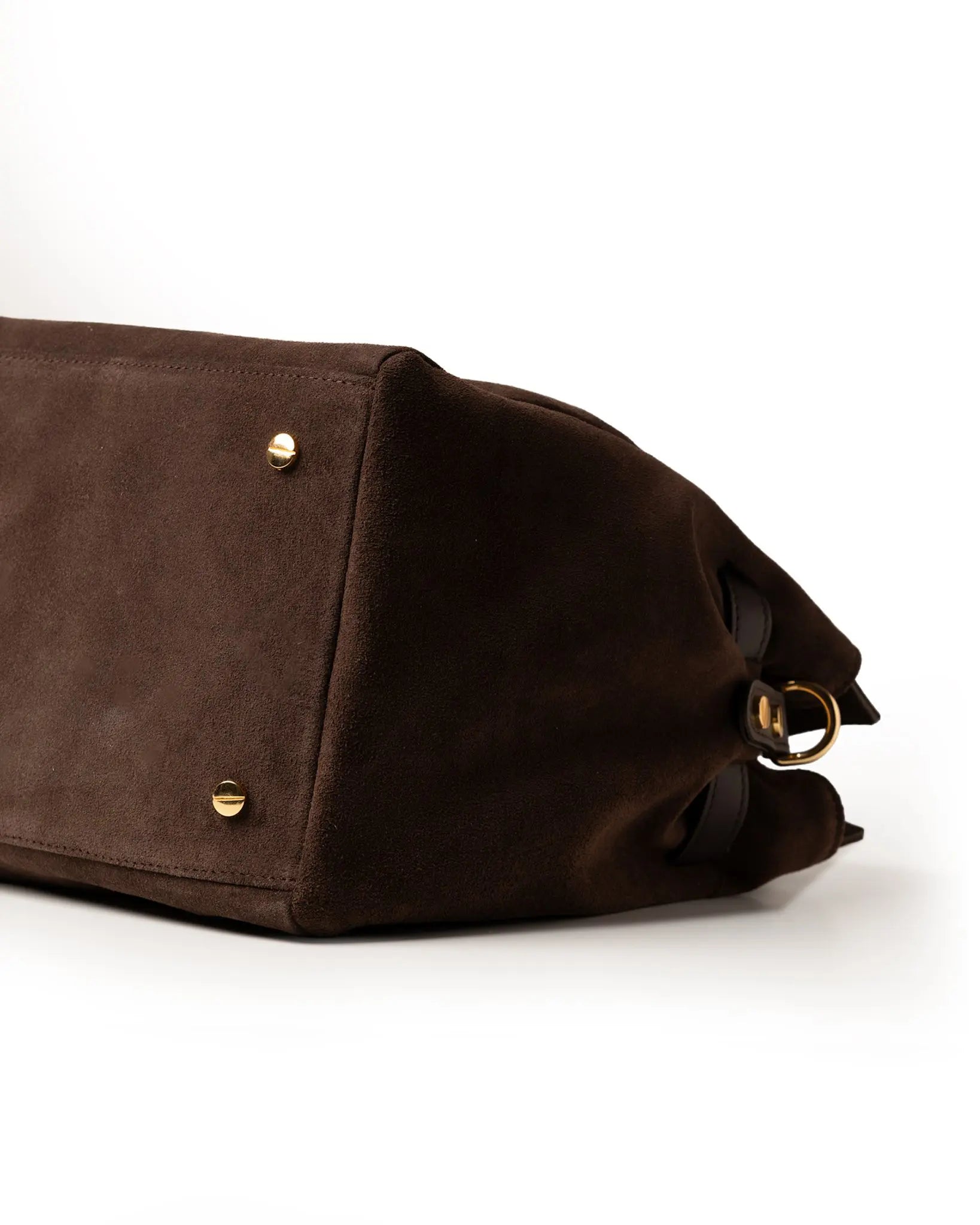 BELLUCCI in Pelle Suede Dark Chocolate - MADBAG® STORE OFFICIAL | Handcrafted Luxury Bags Made in Italy